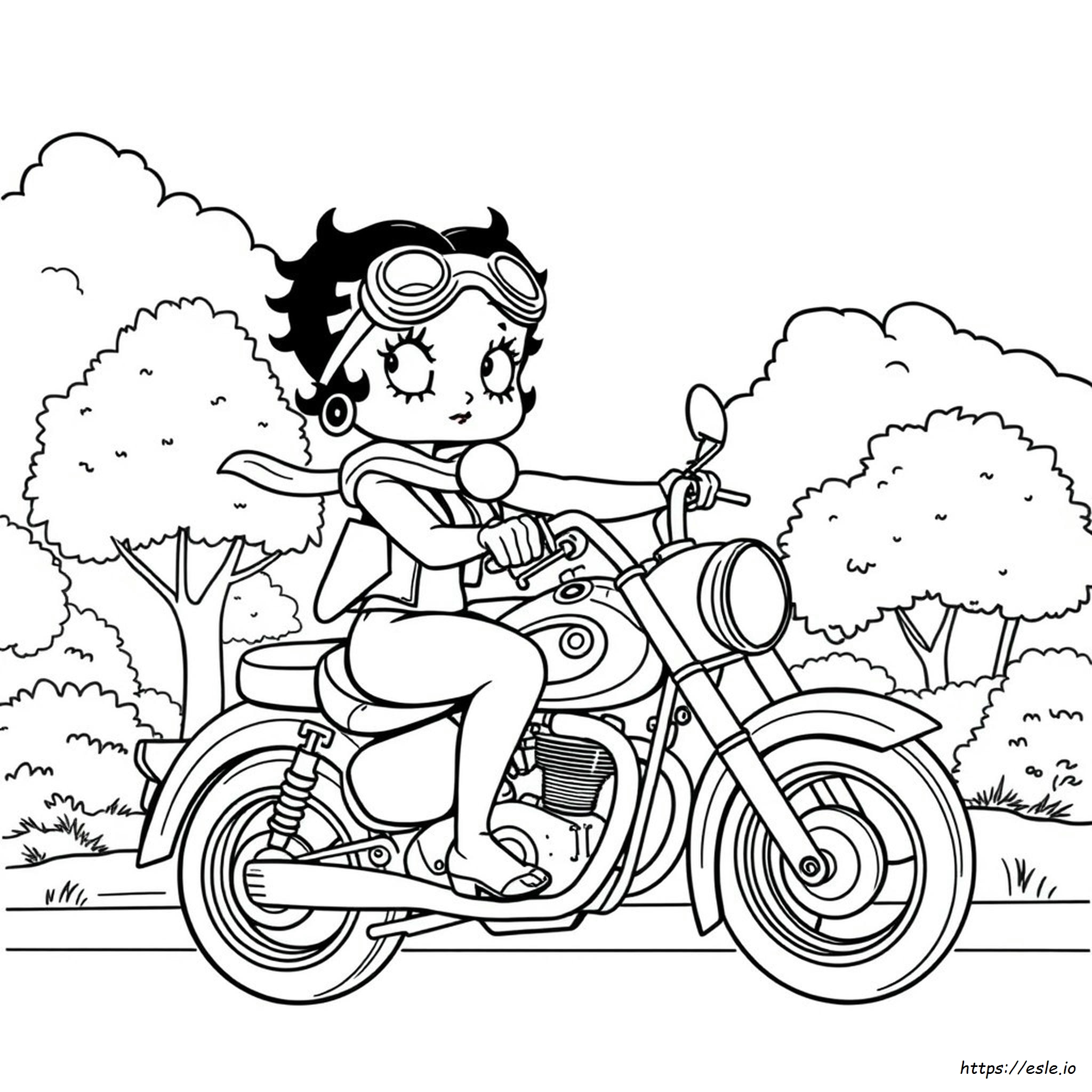 Biker Betty Boop Kleurplaten kleurplaat