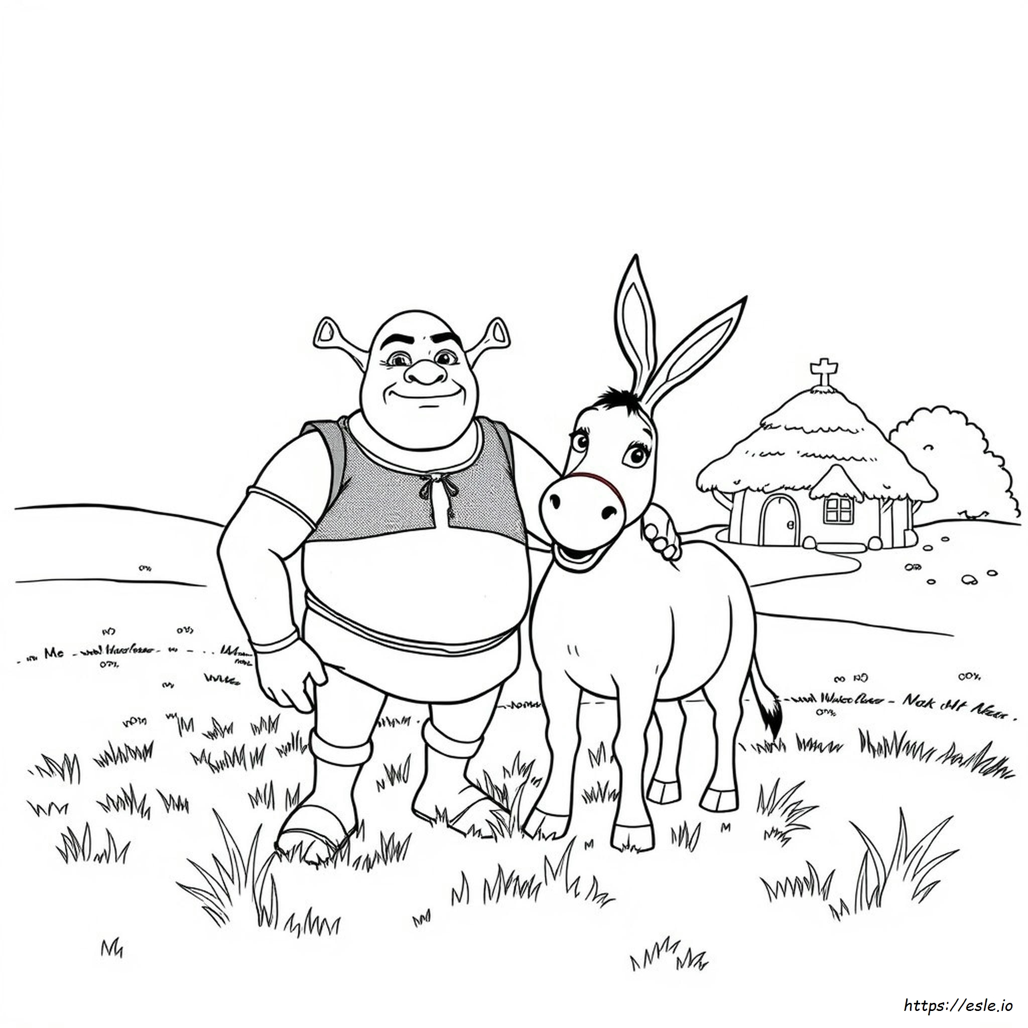 Shrek Ezel Kleurplaat kleurplaat