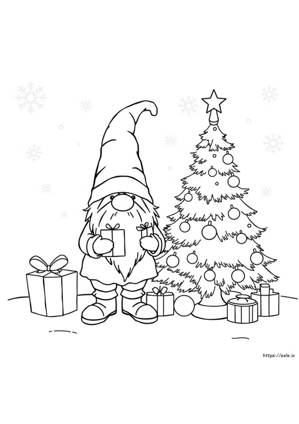 Darmowe Kolorowanki Z Gnomami Świątecznymi