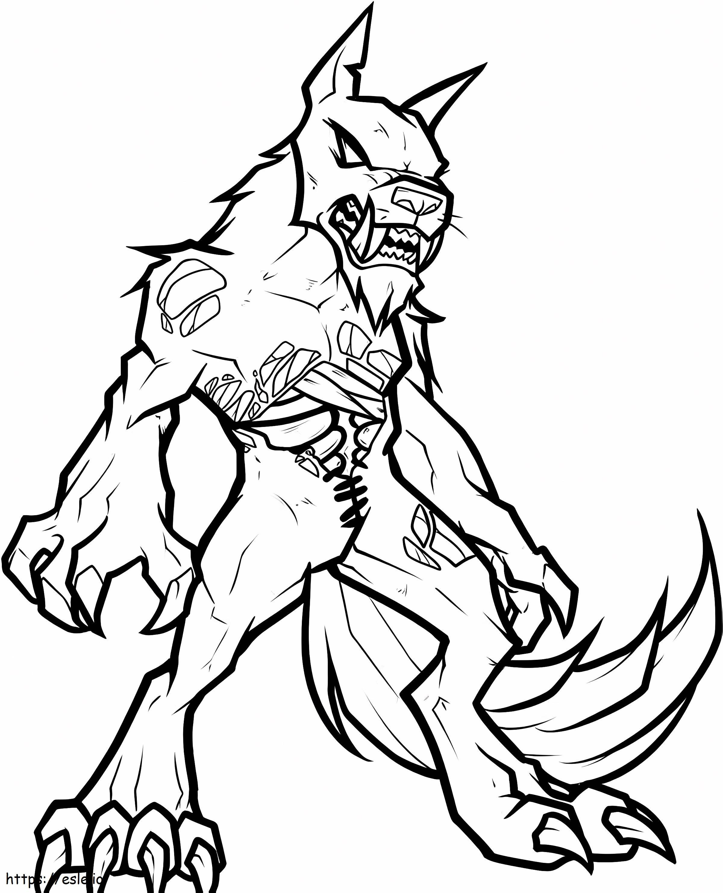 Ondode weerwolf kleurplaat kleurplaat