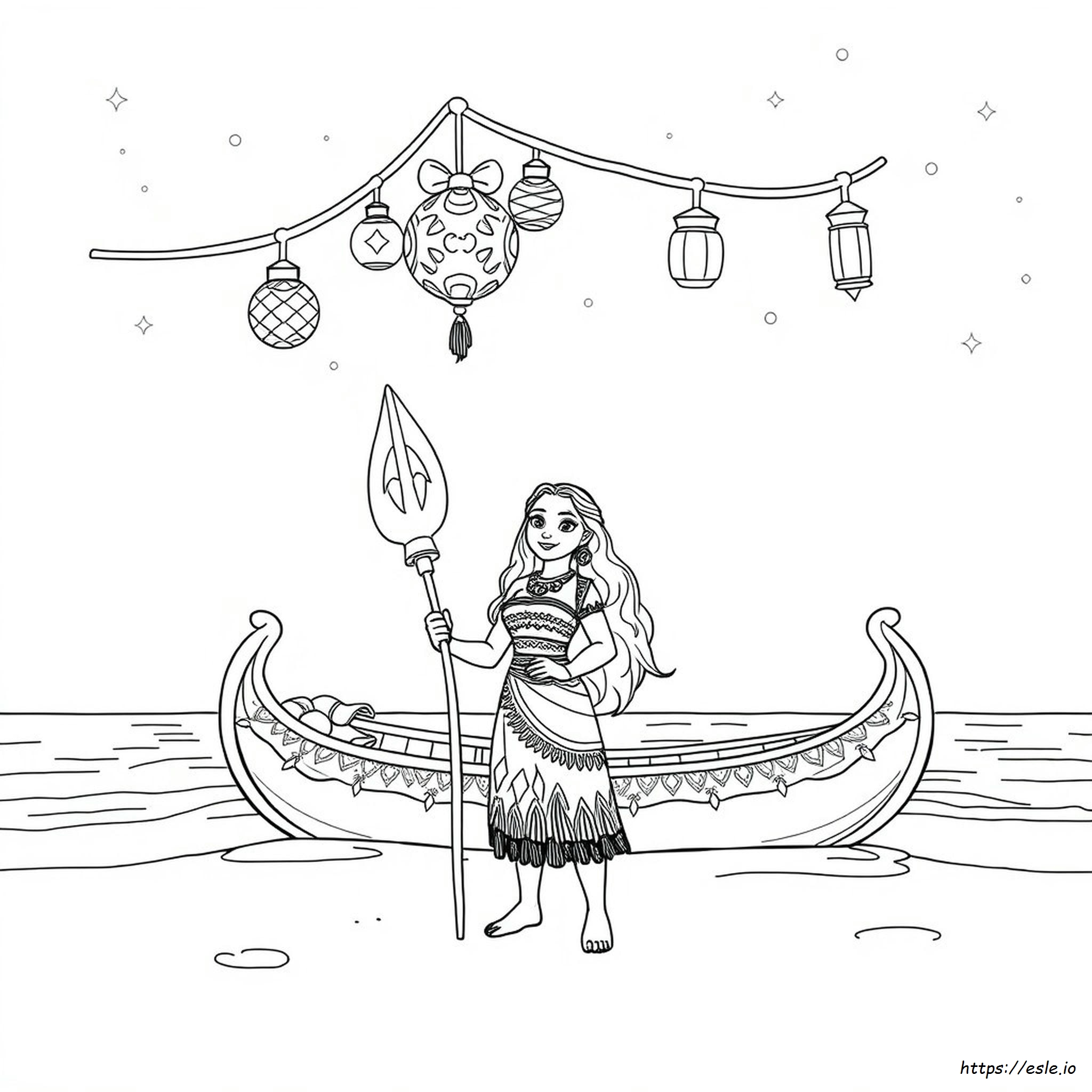 Moana Christmas Coloring