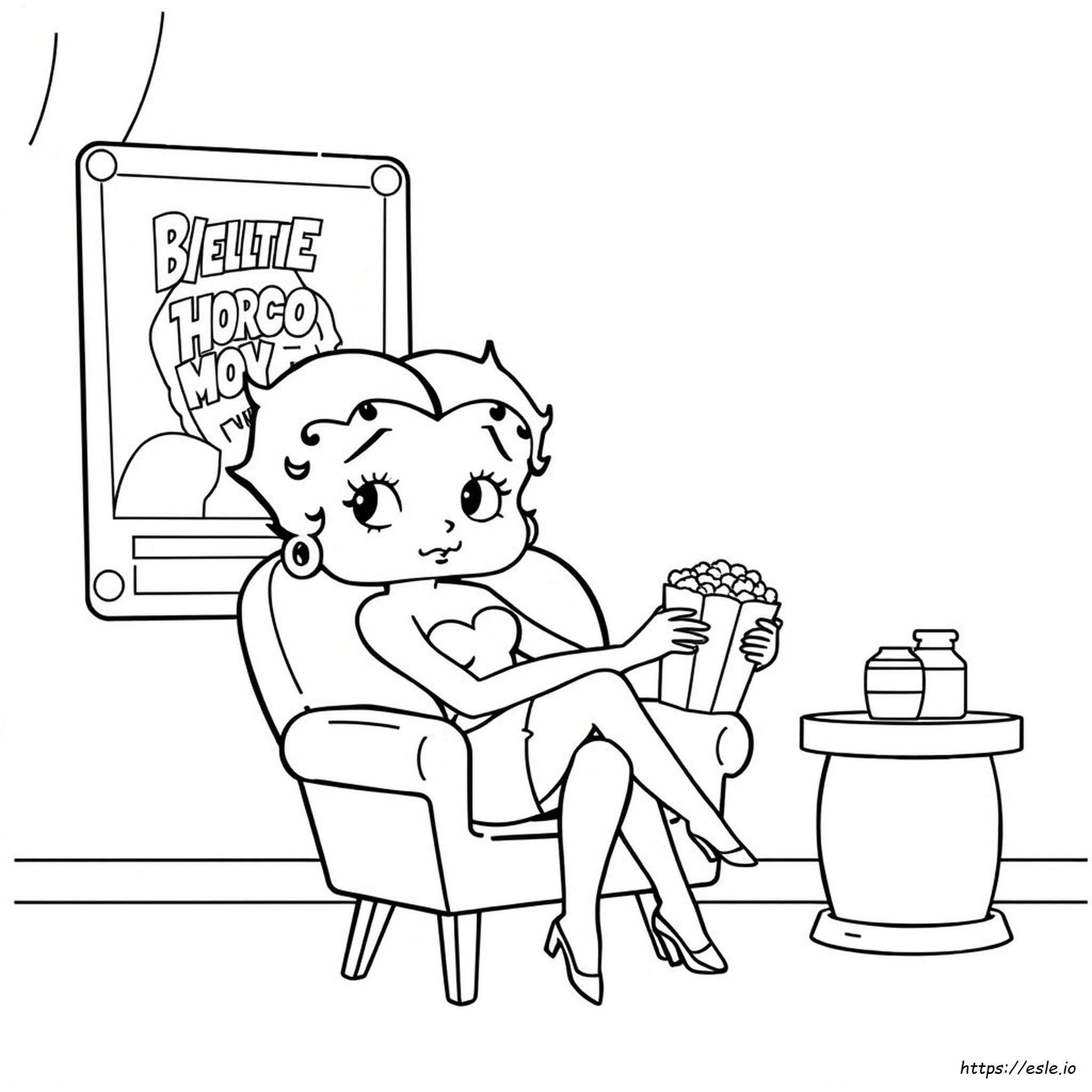 Gratis Printbare Betty Boop Kleurplaten kleurplaat