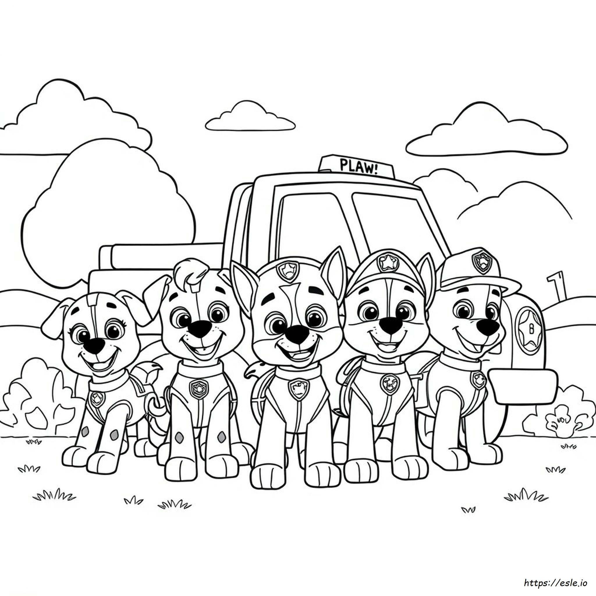 Planșe De Colorat Imprimabile Paw Patrol