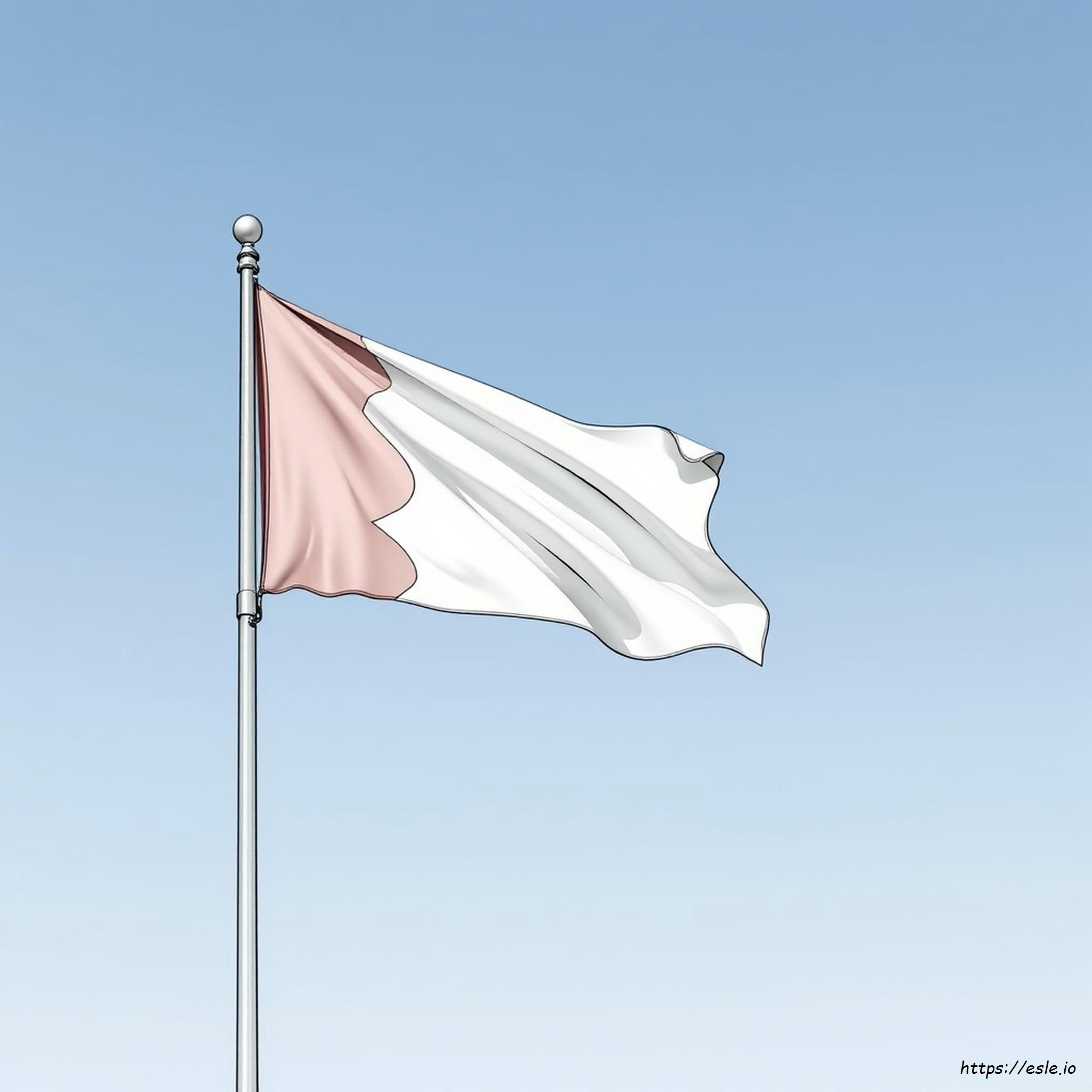 Bahrain Flag Coloring Page