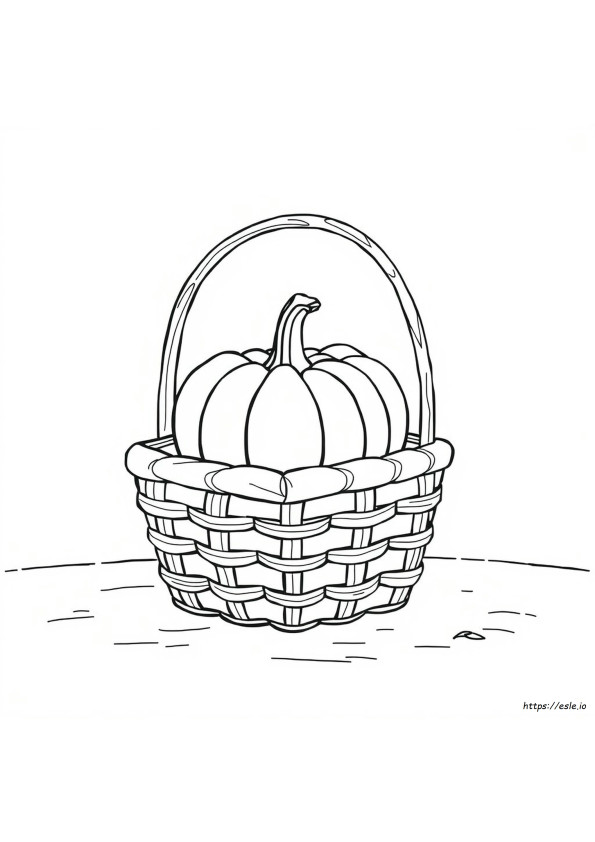 Coloriage Panier À Citrouille