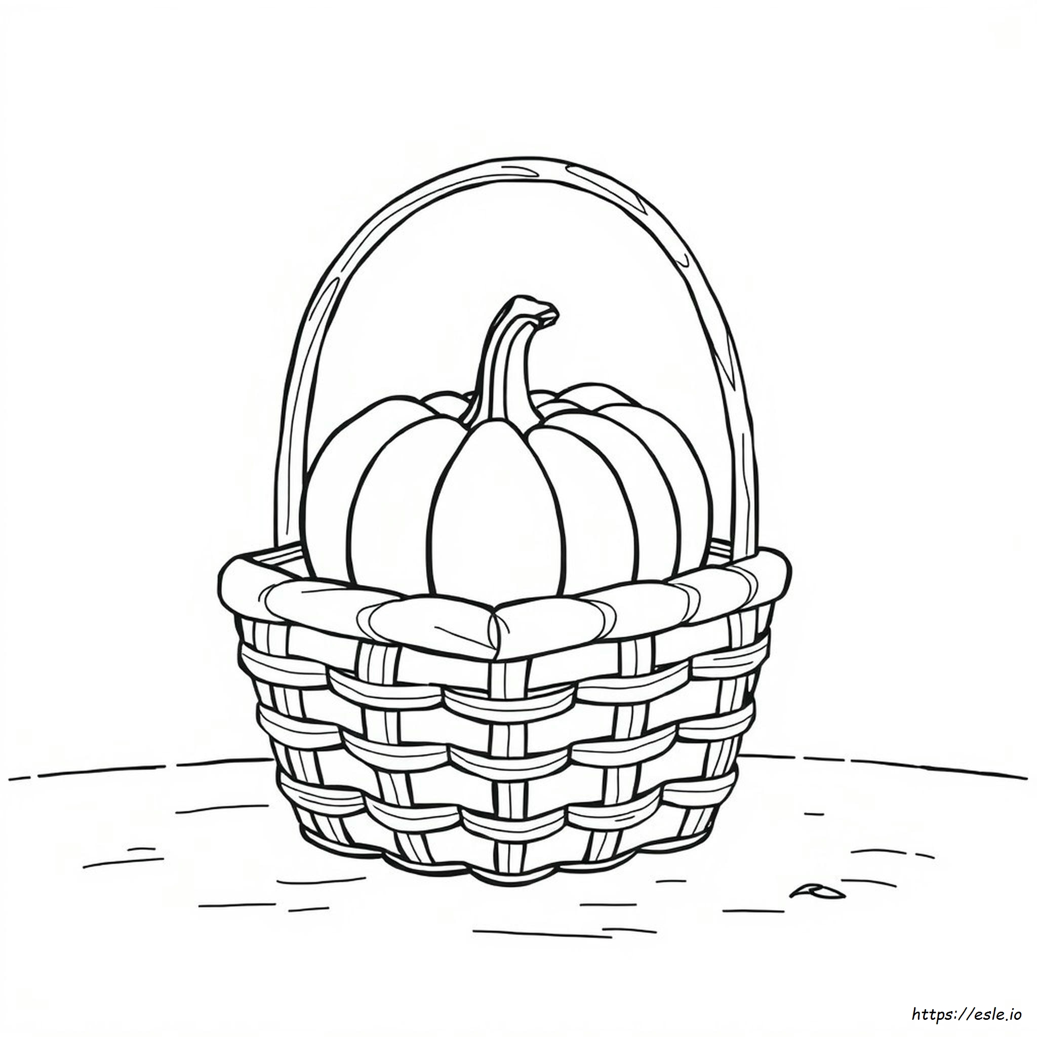 Pumpkin Basket Coloring Page