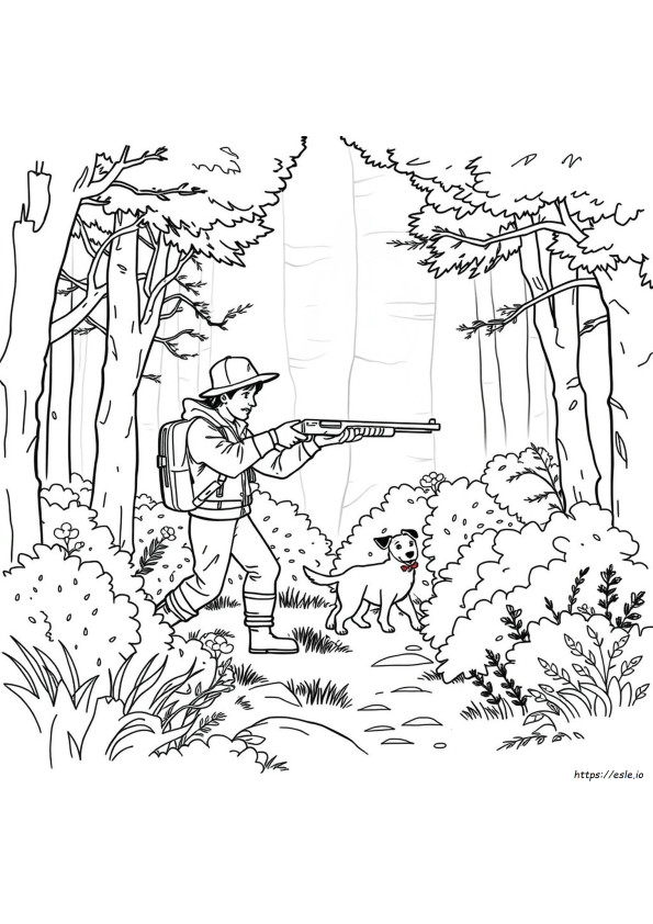 Dibujos De Caza De Mapaches Para Colorear