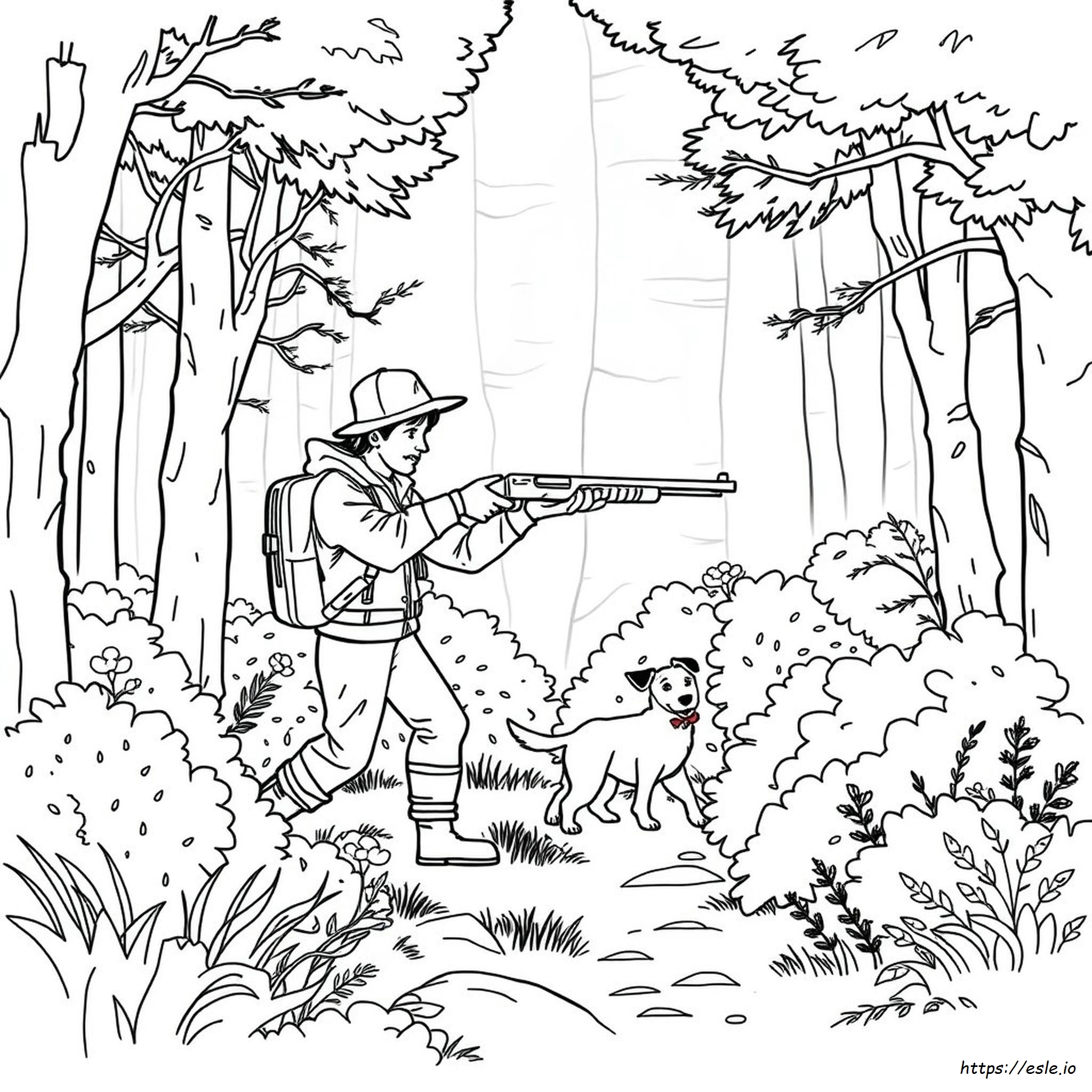 Coon Hunting Coloring Pages