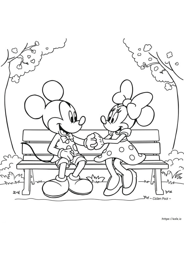 Łatwe Kolorowanki Z Myszką Miki I Minnie