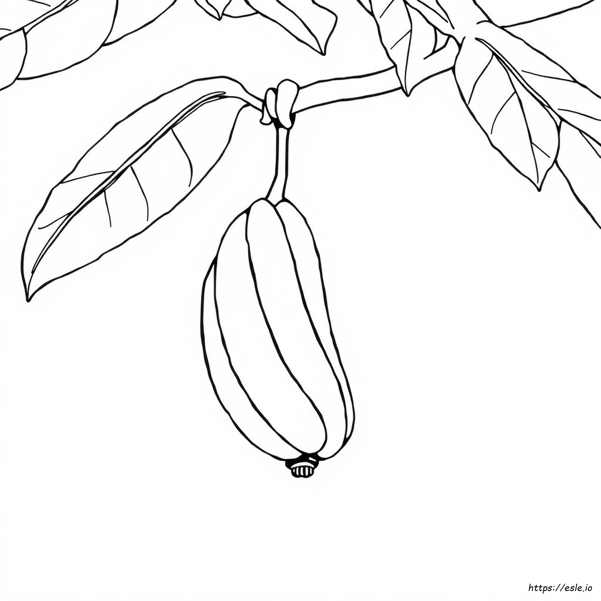 B For Banana Coloring Page