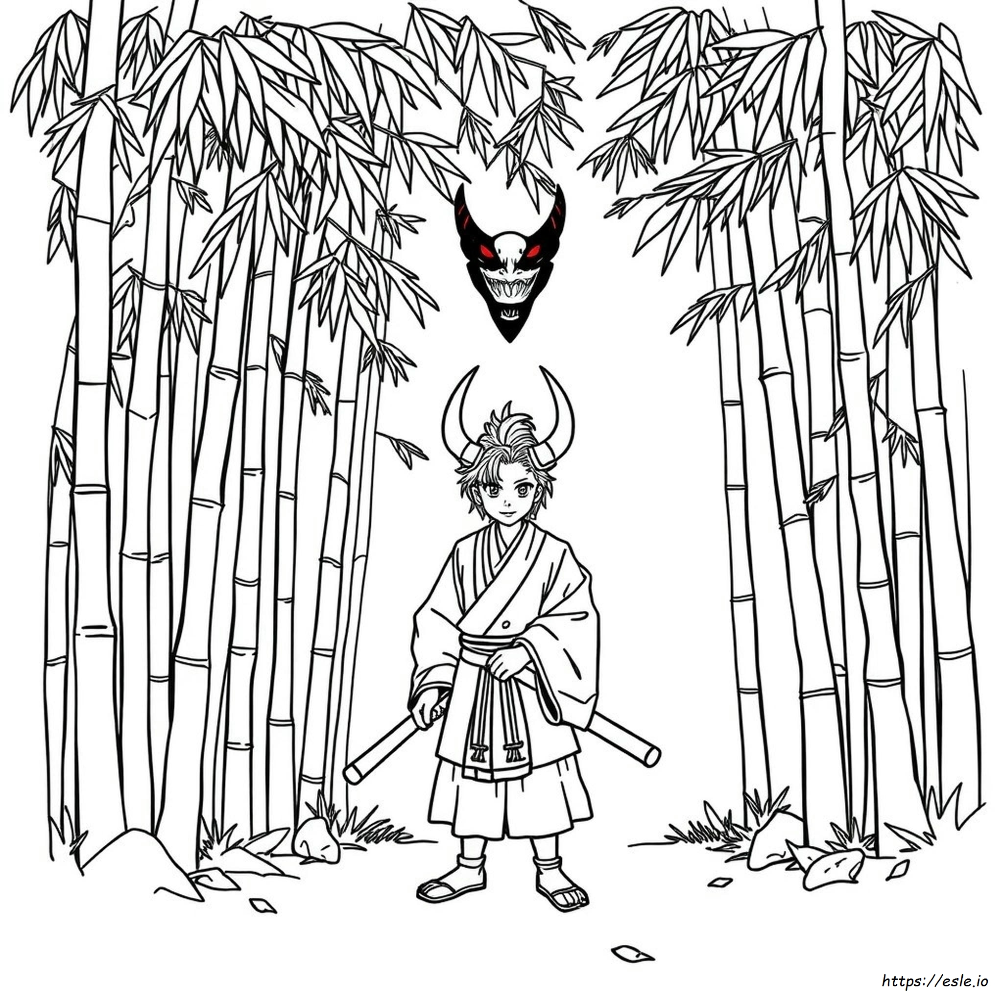 Zenitsu Tanjiro Demon Slayer Coloring Pages