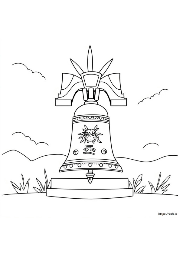 Gambar Mewarnai Lonceng Liberty