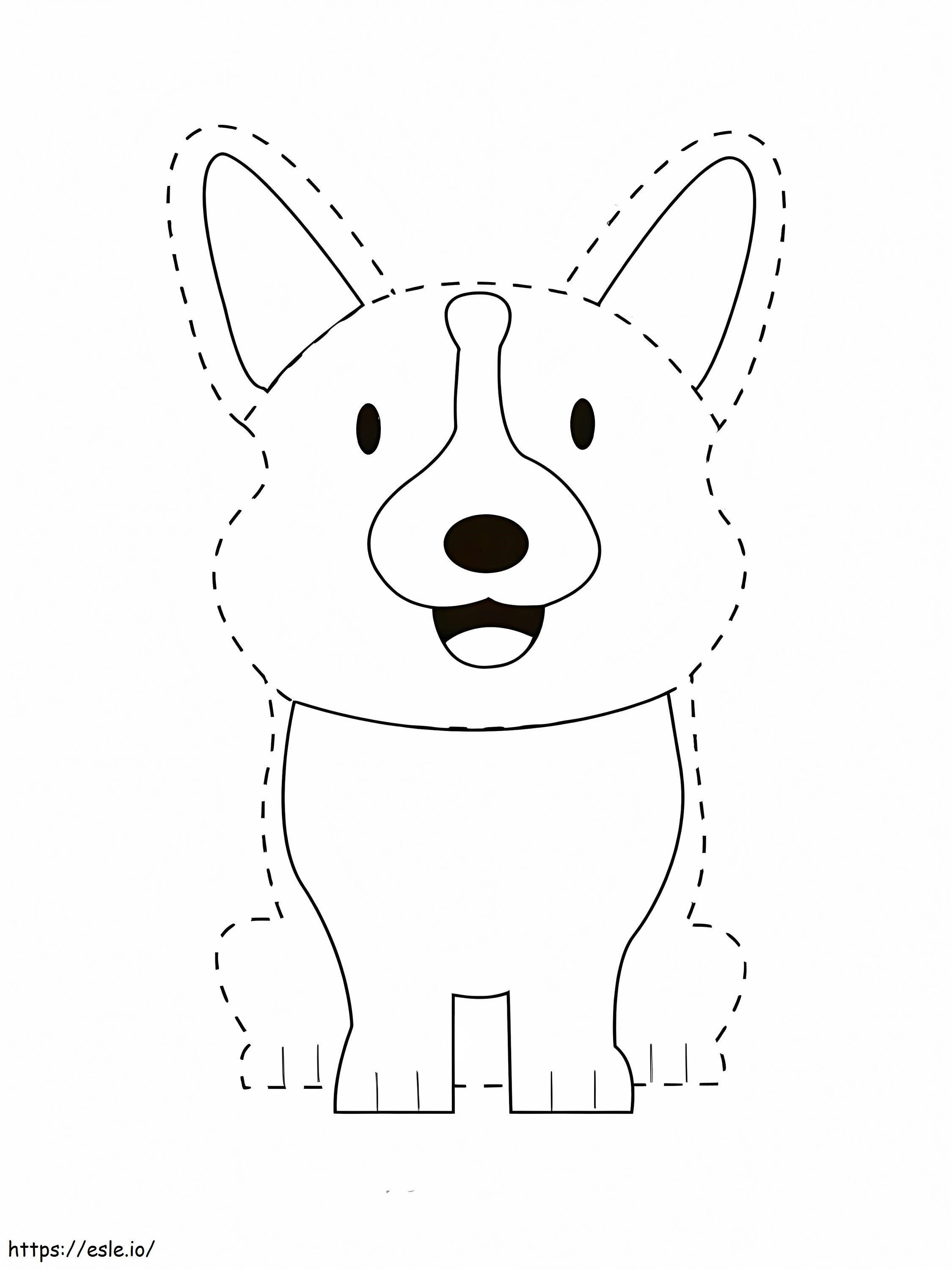 Dog Tracing coloring page