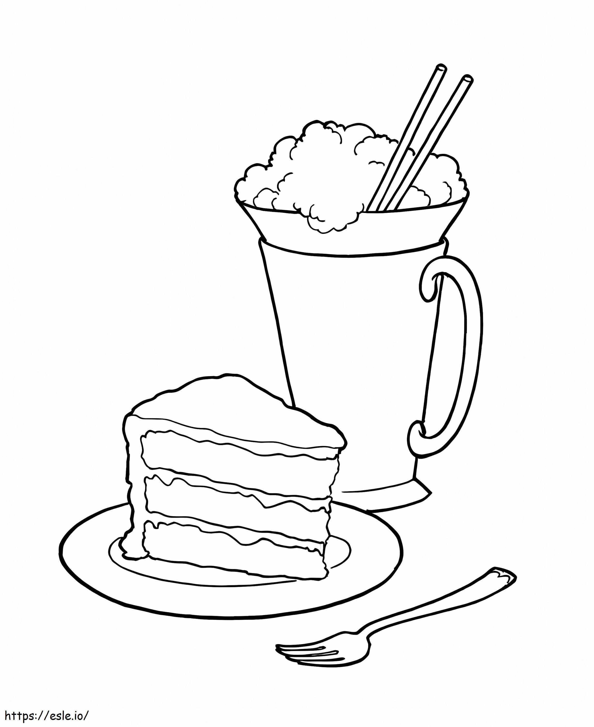 Simple Dessert coloring page