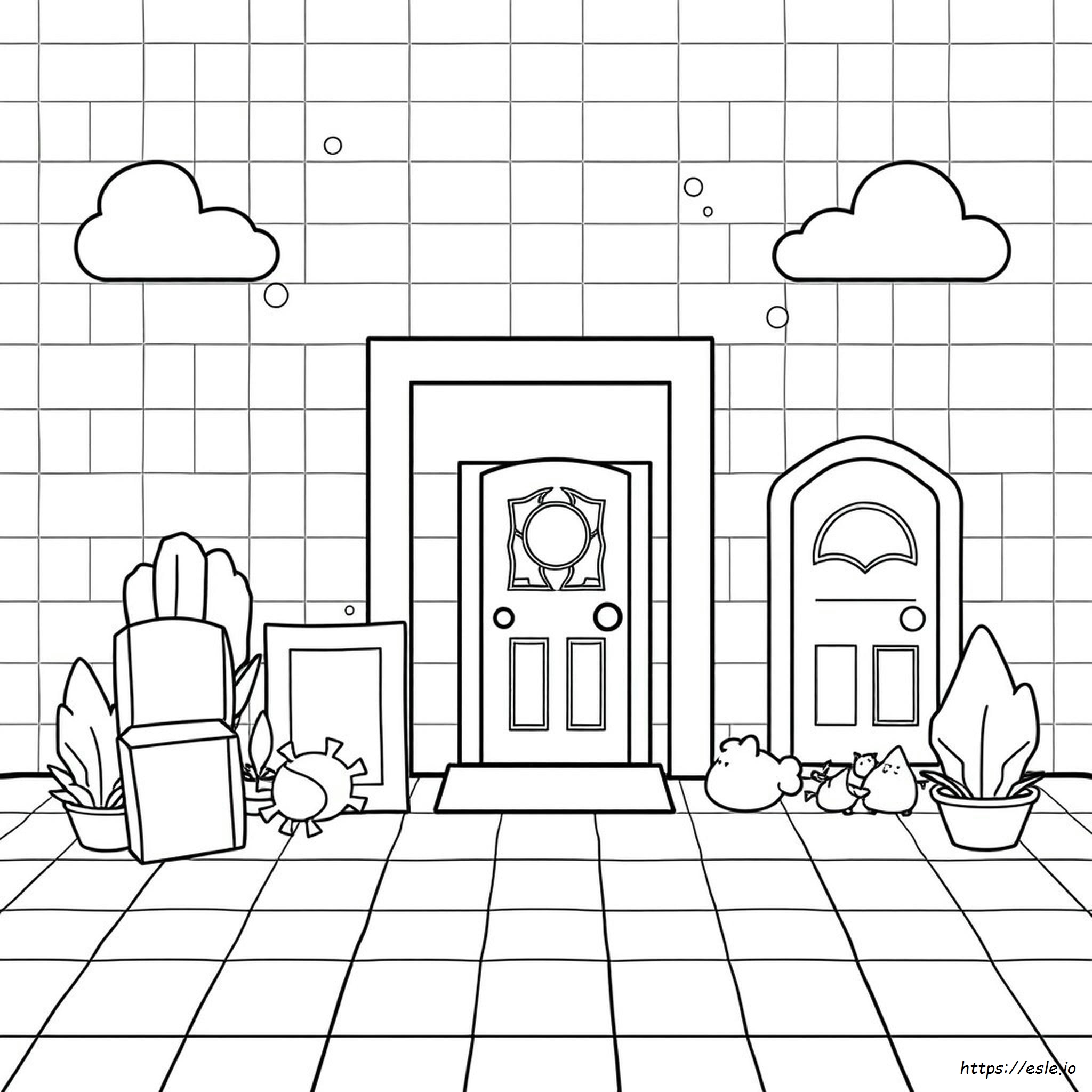 Doors From Roblox Coloring Pages
