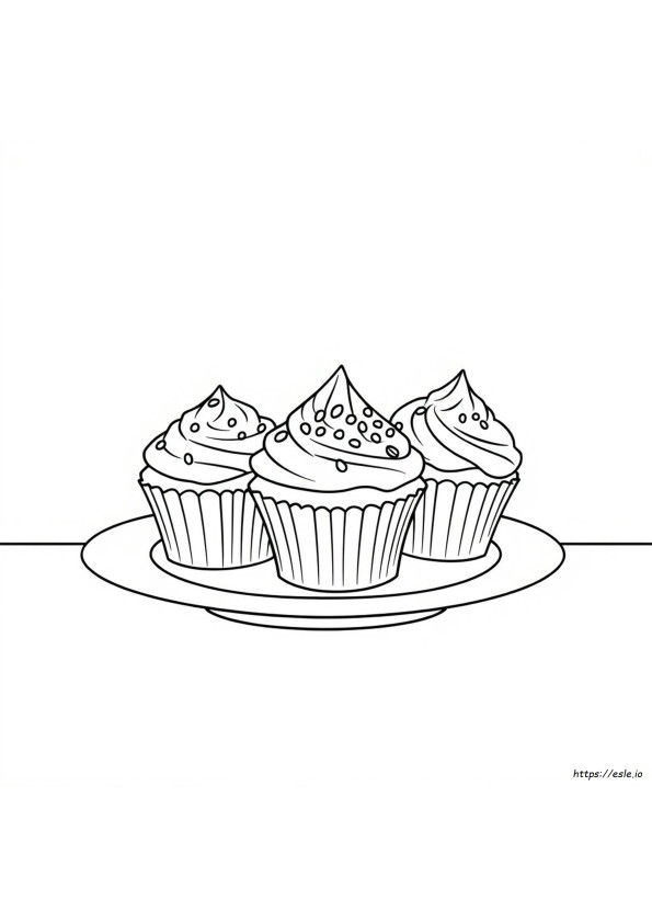 Coloriage De Cupcake À Imprimer Gratuit