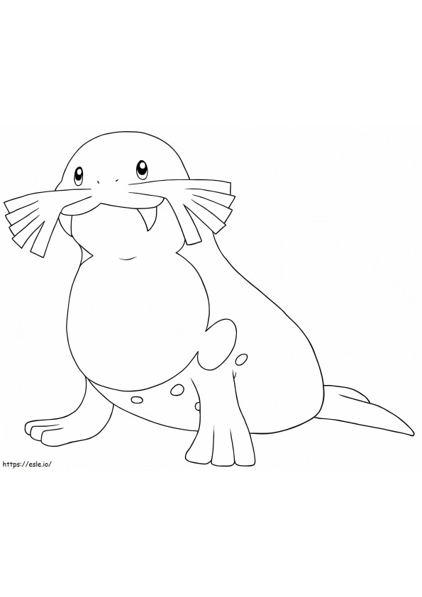 Coloriage Pokémon Sealeo mignon à imprimer dessin
