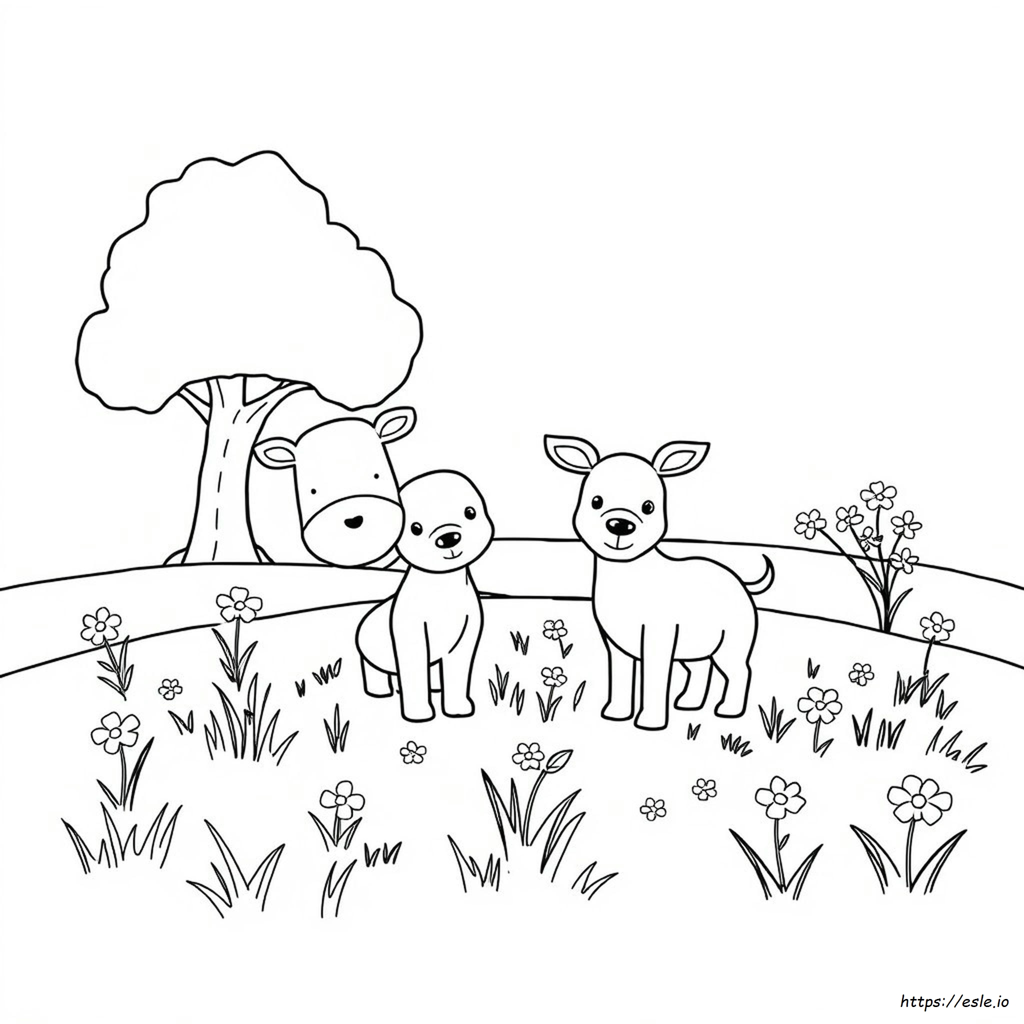 Eenvoudige Kleurplaten Van Dieren kleurplaat