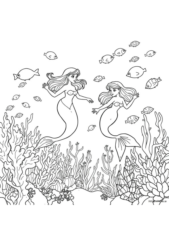 Mermaid Realistiche Da Colorare Per Adulti