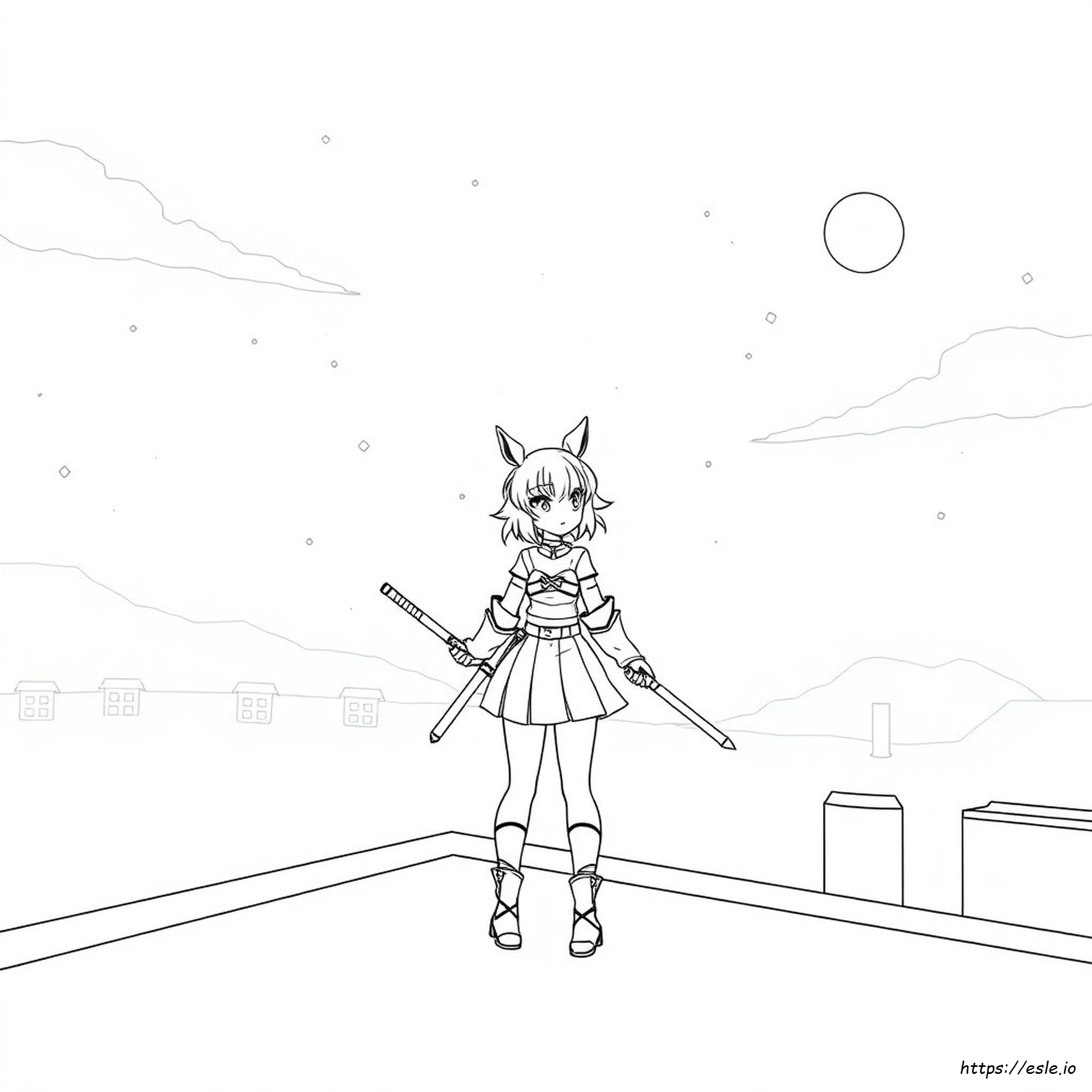 Shinobu Colouring Pages