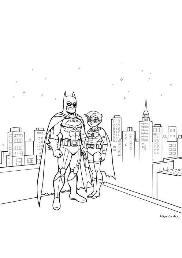 Coloriage Batman Et Robin