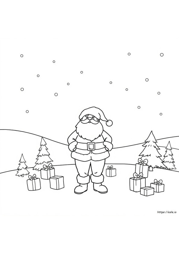 Cappello Di Babbo Natale Da Colorare