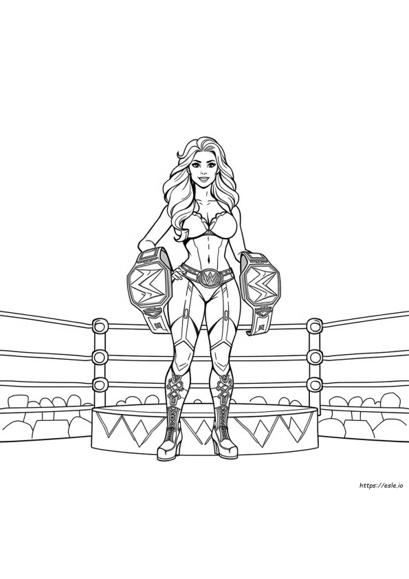 Kolorowanki Wwe Sasha Banks