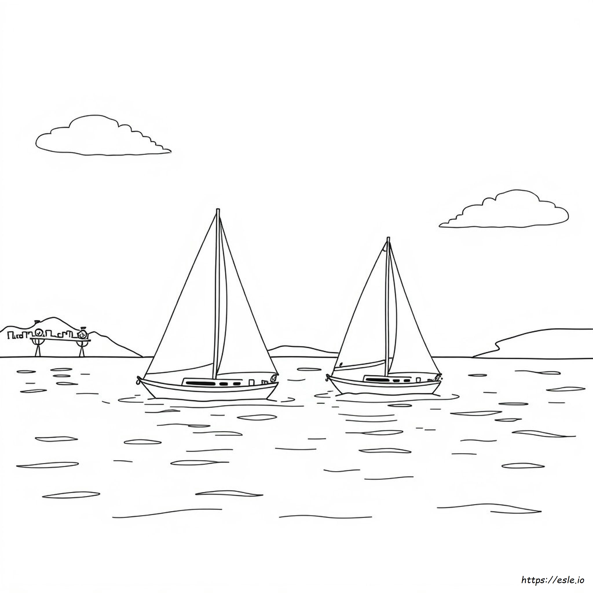 Barche A Vela Da Colorare