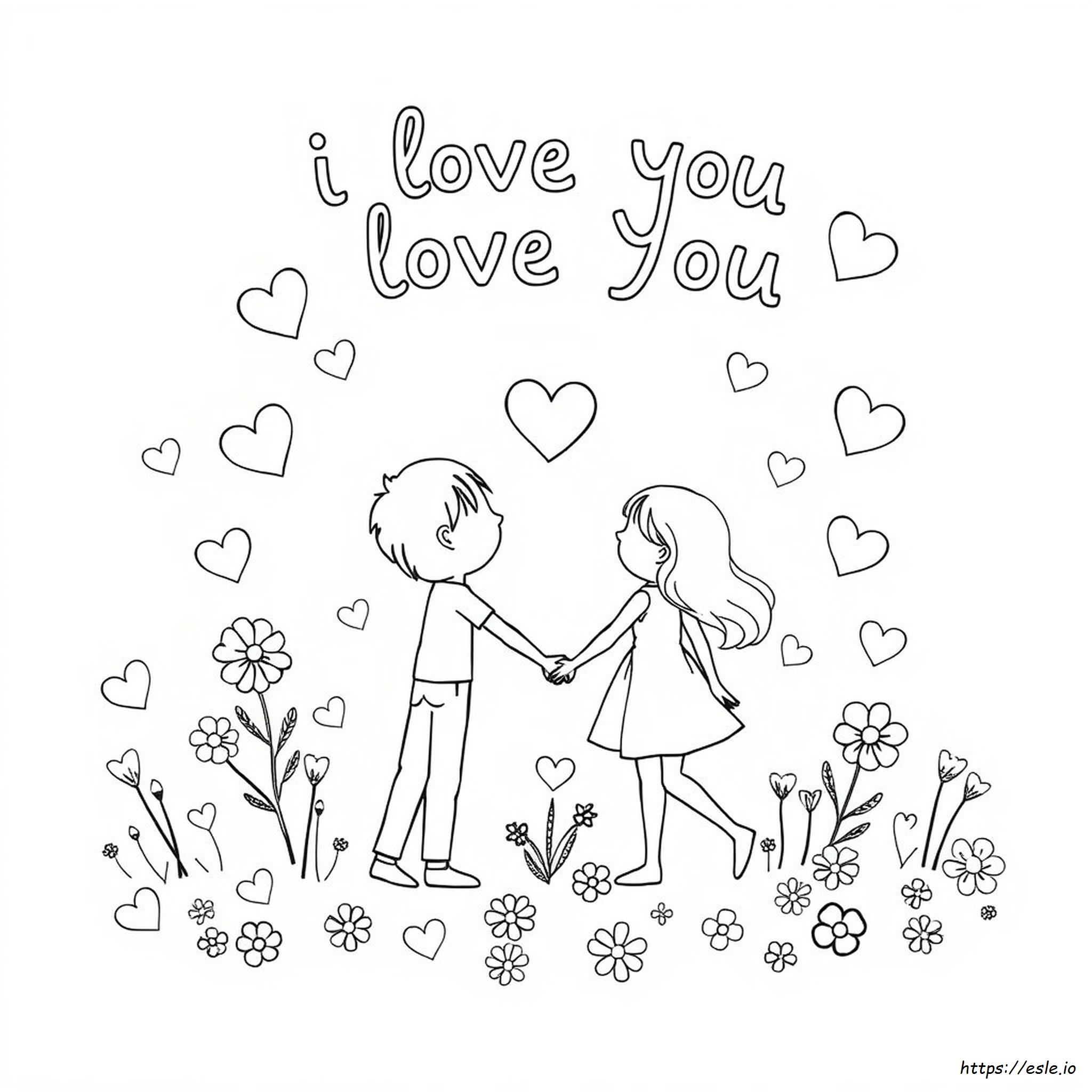 I Love You To Pieces Coloring Page