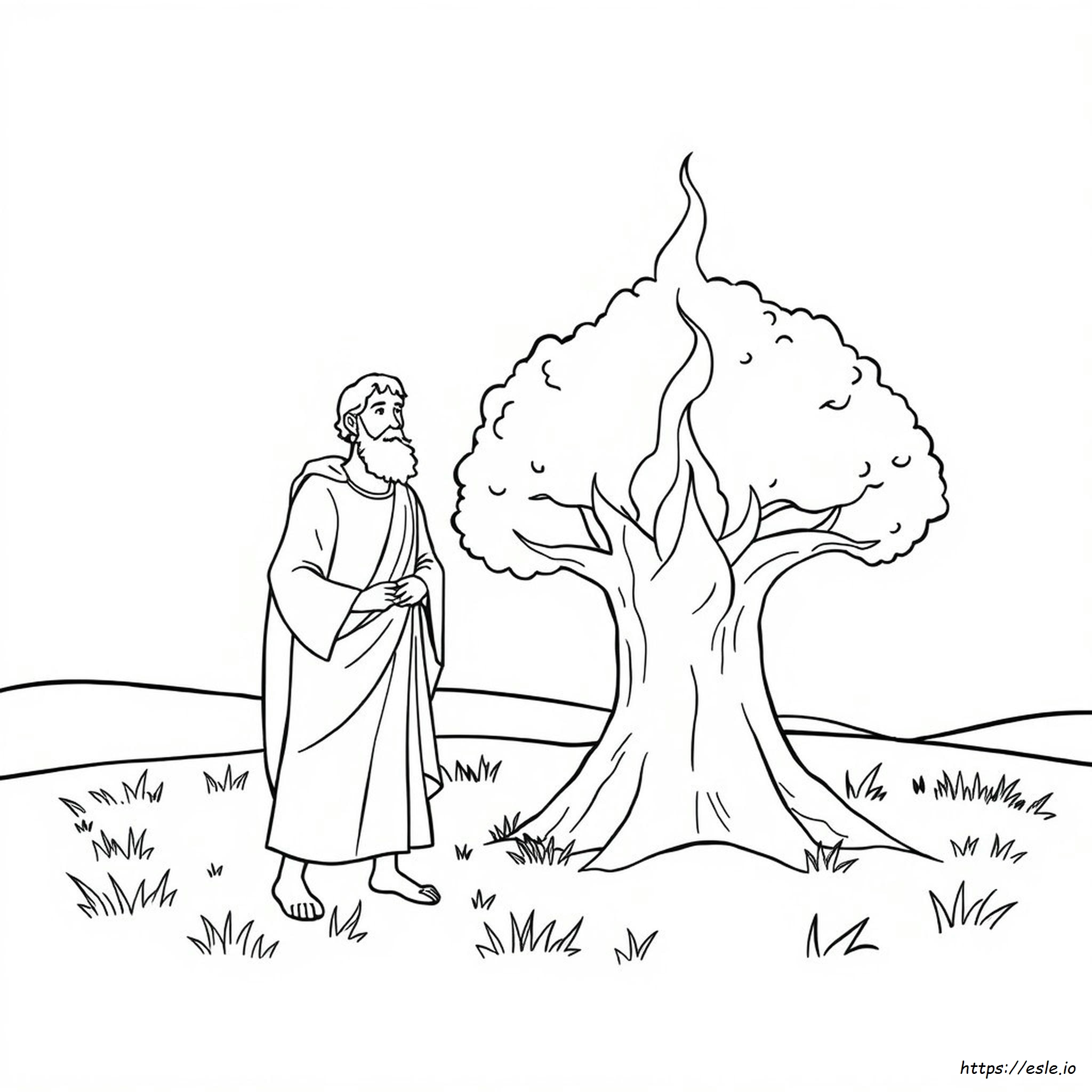 Moses Und Der Brennende Busch Ausmalbilder
