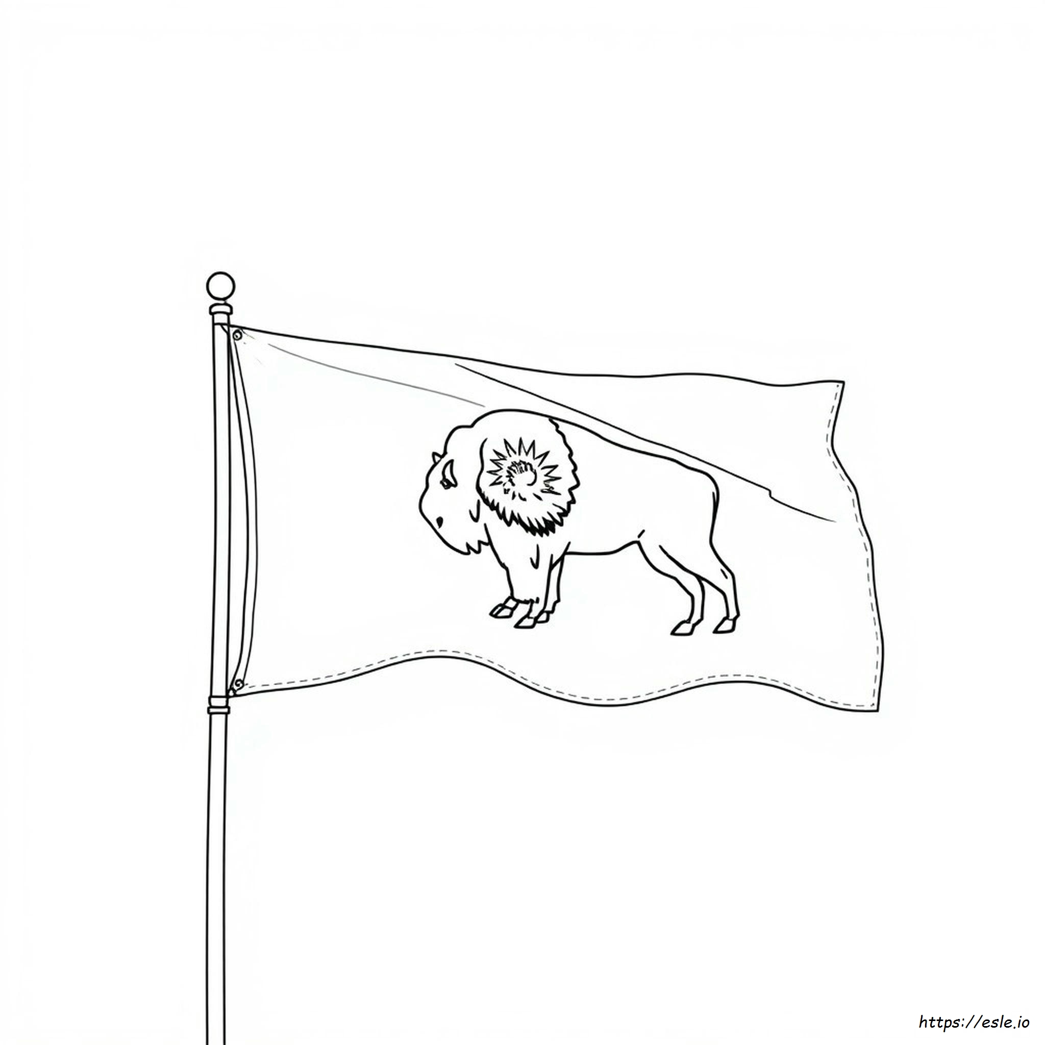 Wyoming State Flag Coloring Page