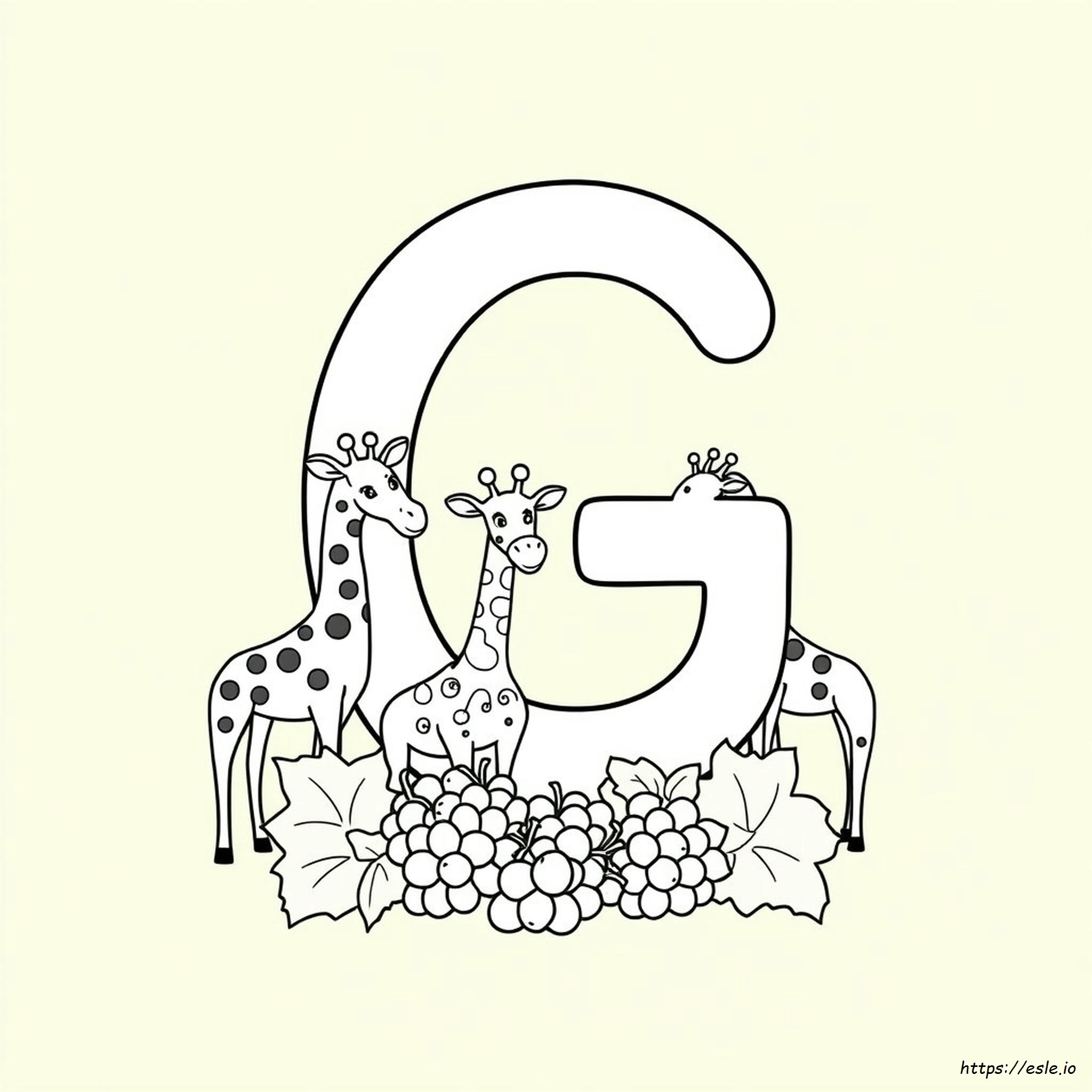 Letter G Kleurplaten Voor Peuters kleurplaat