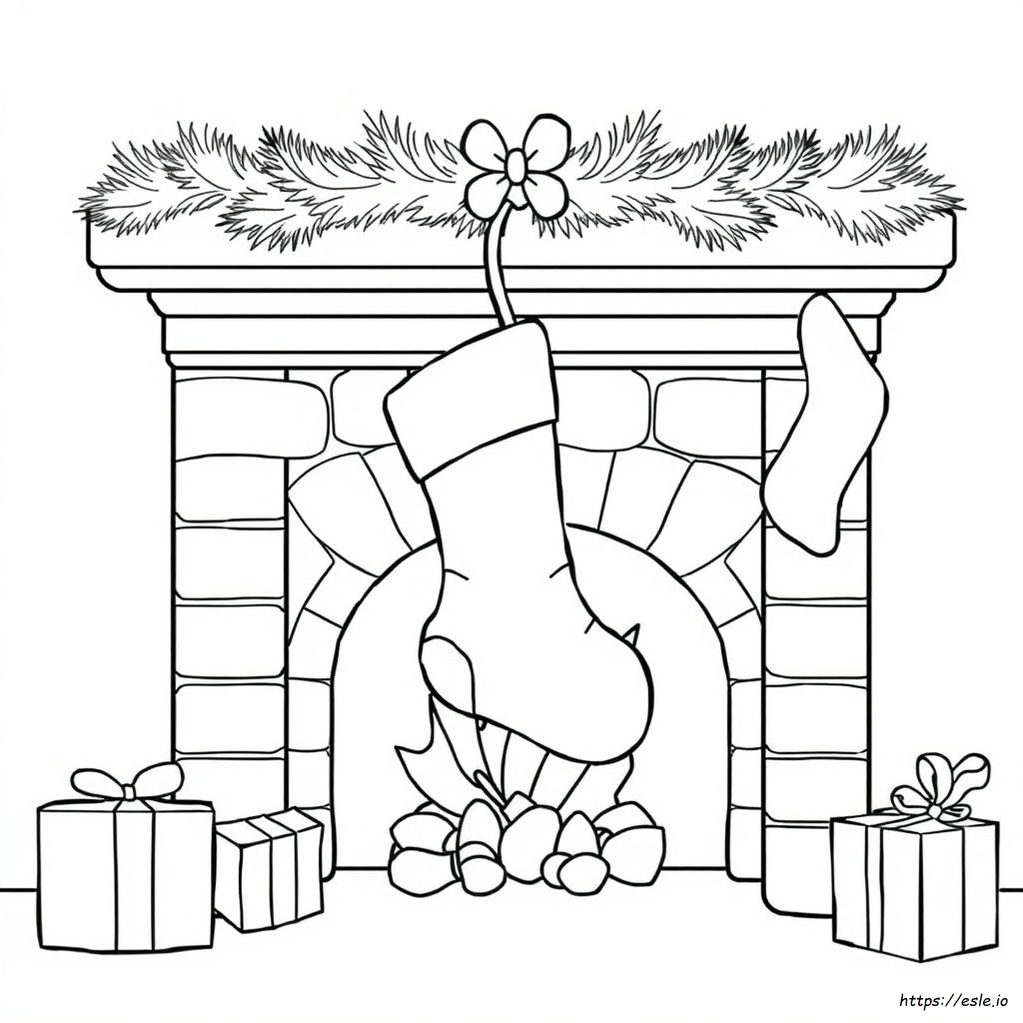 Lege Kerstsok Kleurplaat kleurplaat
