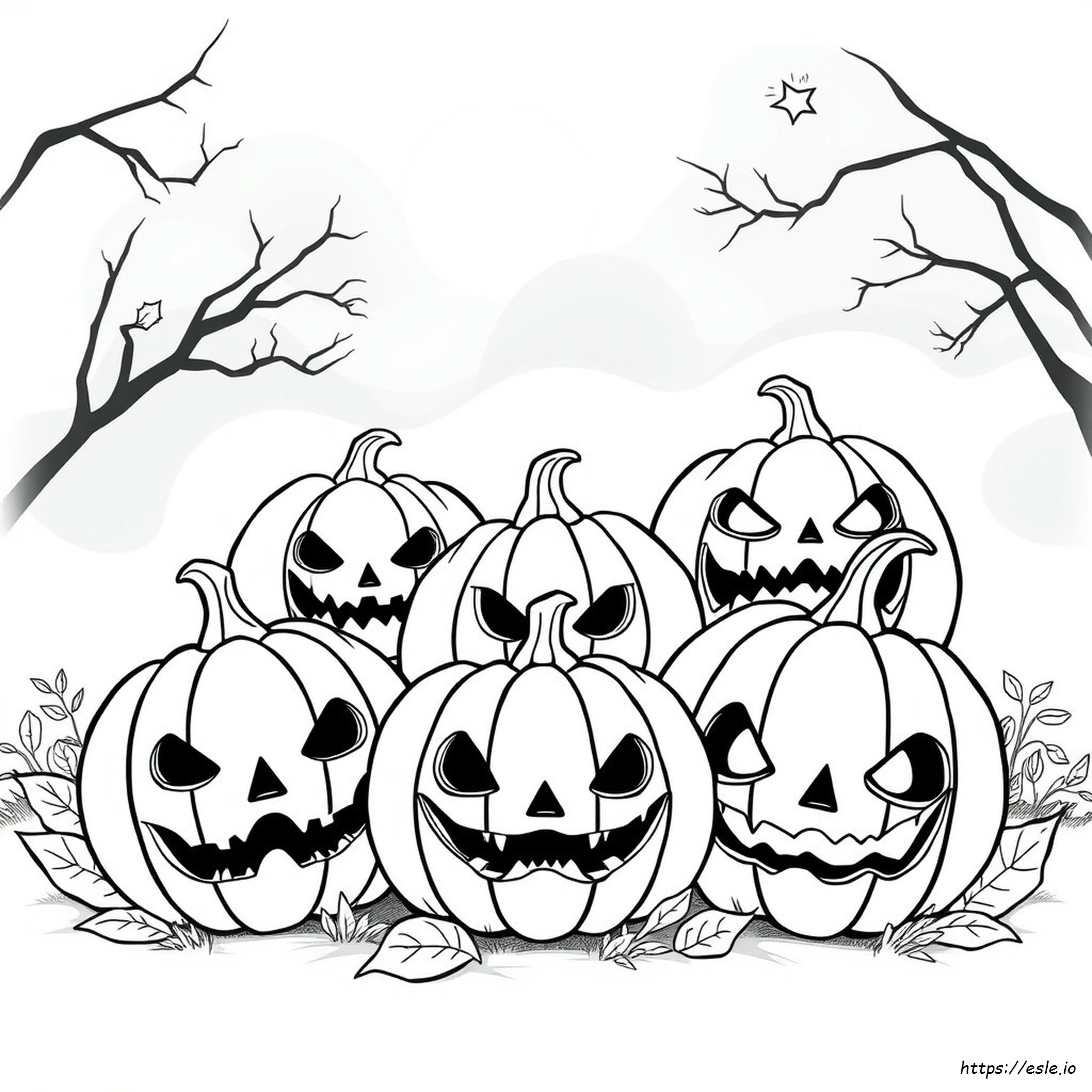Facce Di Zucca Spaventose Da Colorare E Stampare