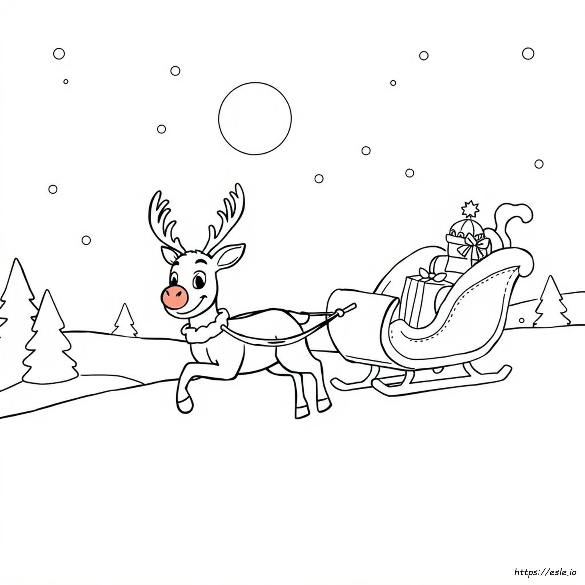 Kerst Kleurplaat Rudolph kleurplaat