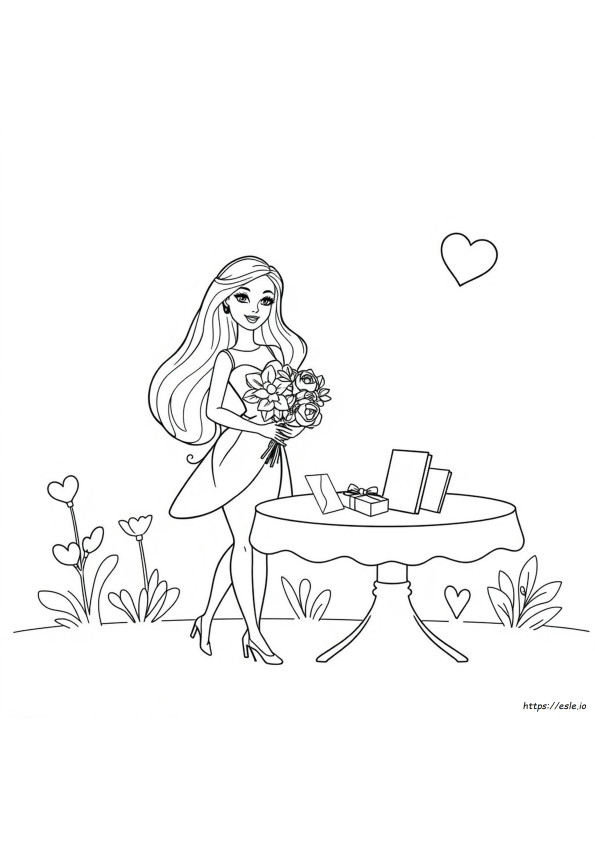 Barbie Valentinstag Ausmalbilder