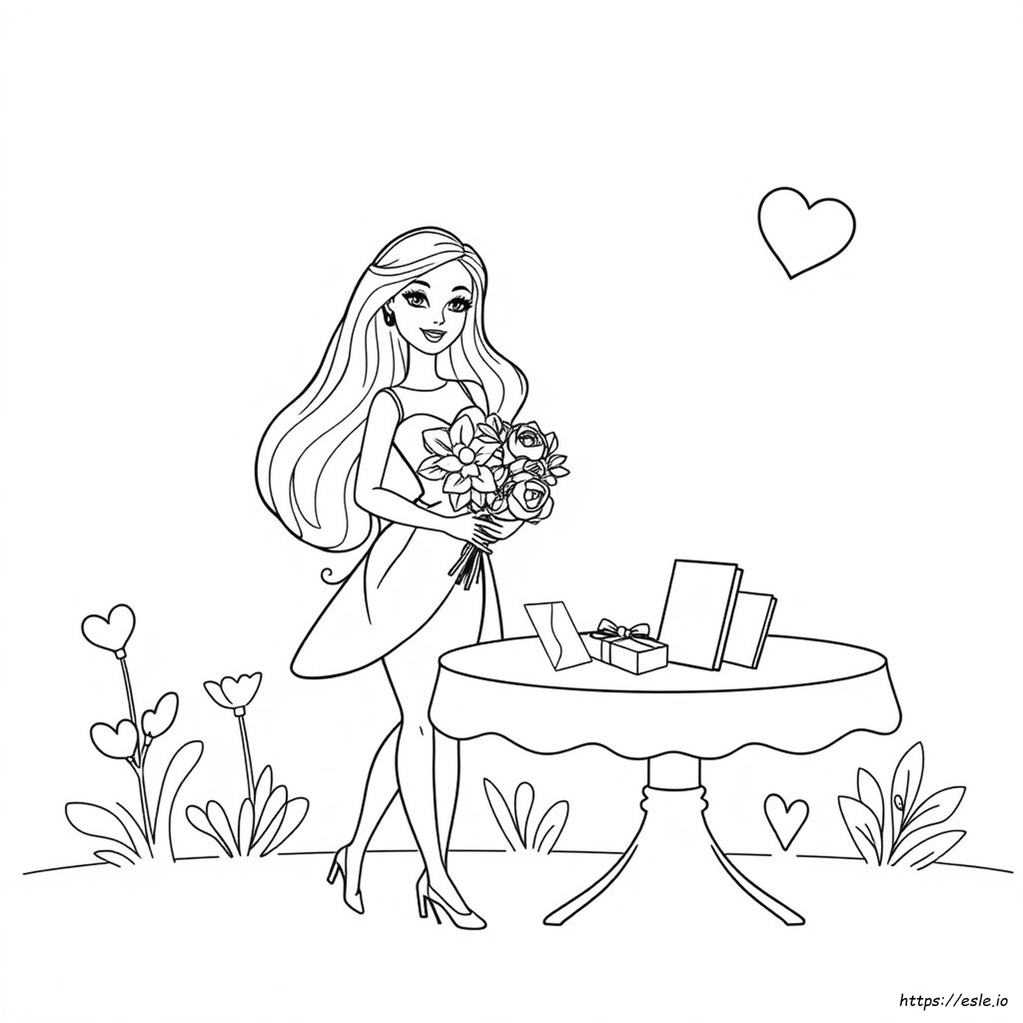 Barbie San Valentino, Pagine Da Colorare