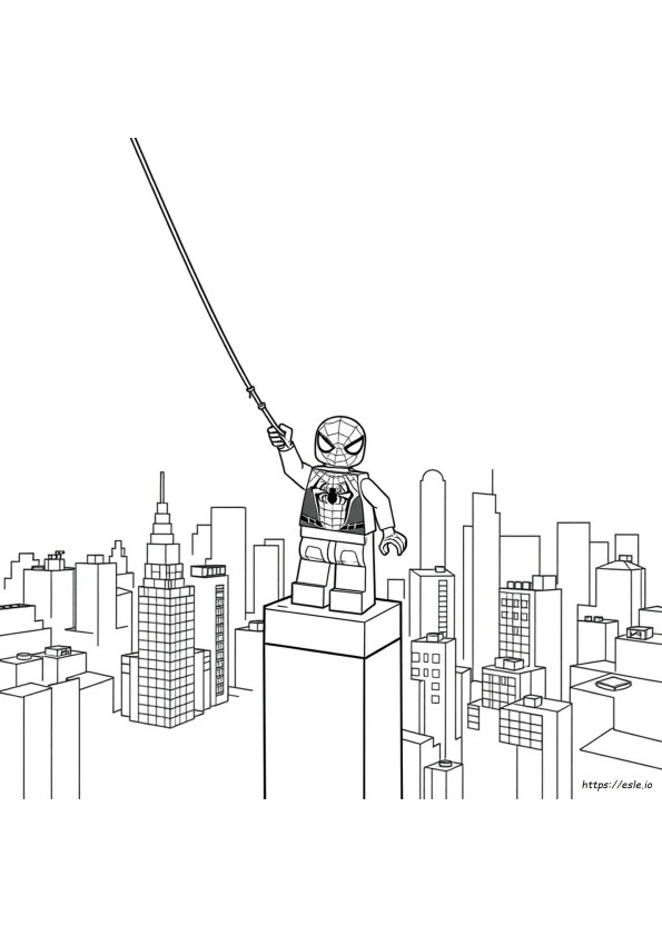 Lego Spider Man Colouring Page