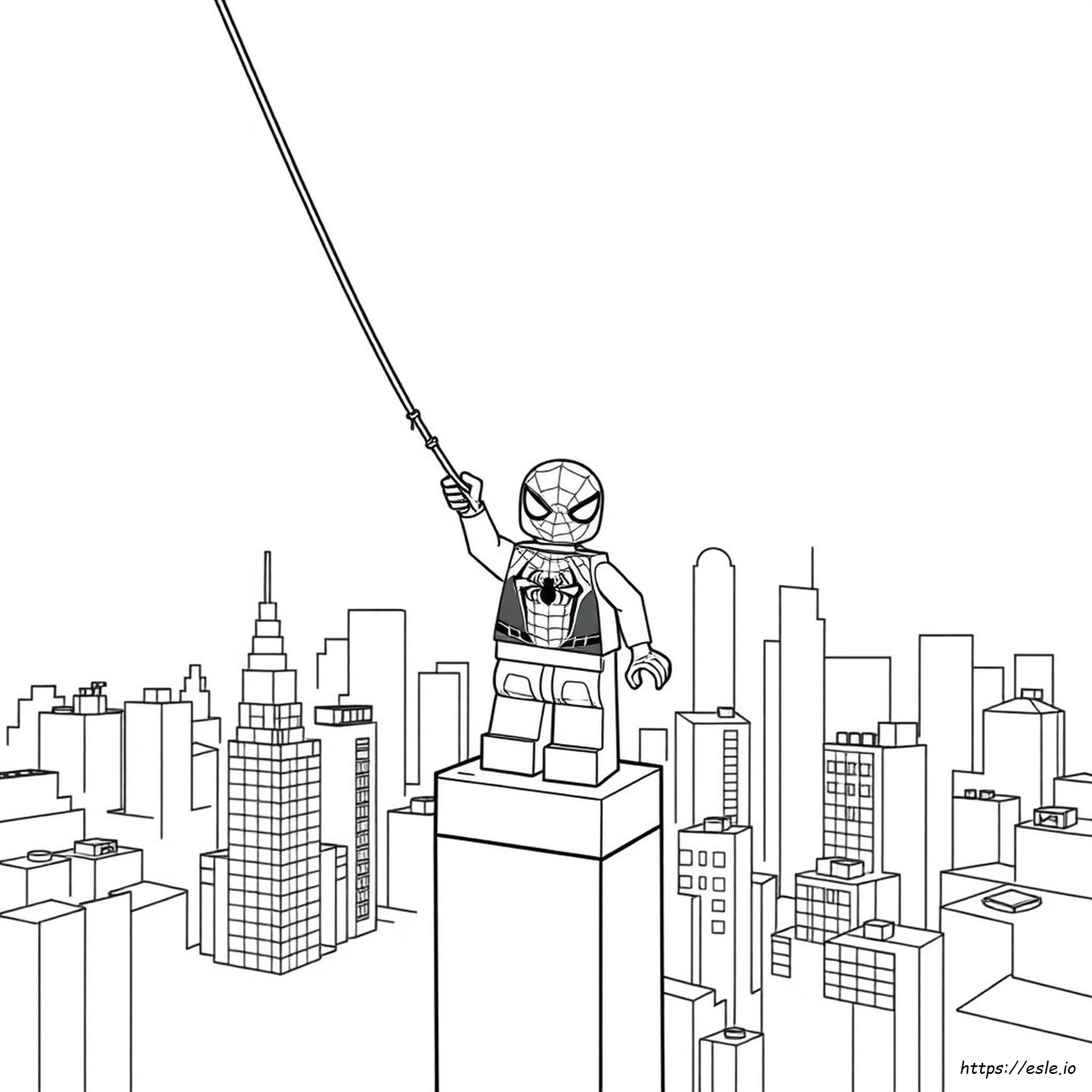 Lego Spider Man Colouring Page