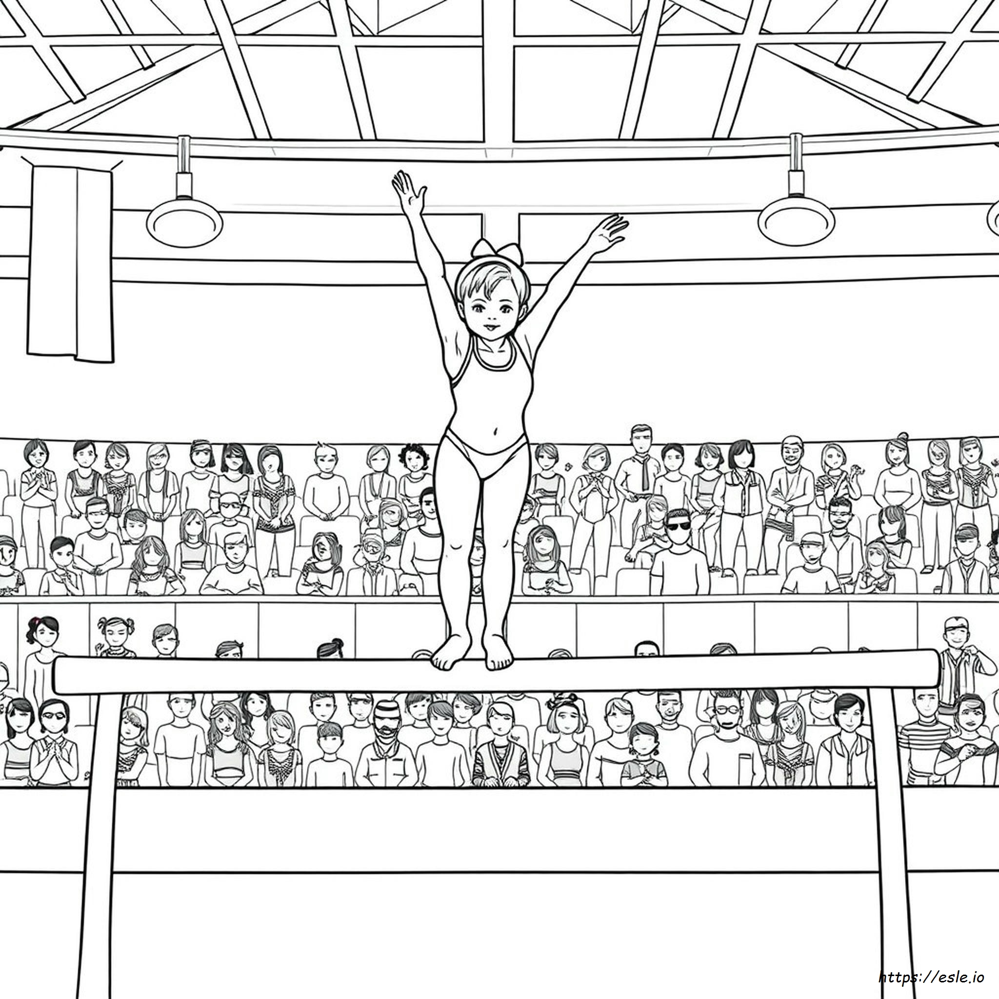 Gymnastics Colouring Pages Printable