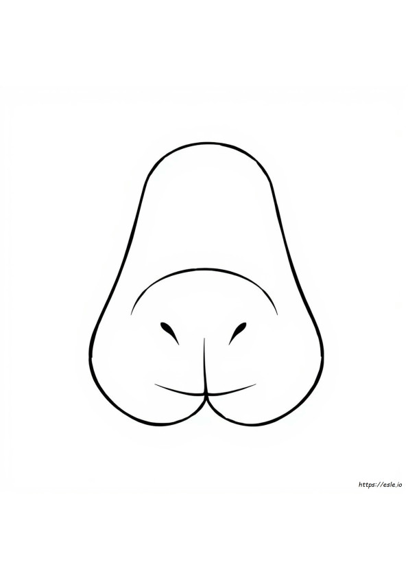 鼻のぬりえ