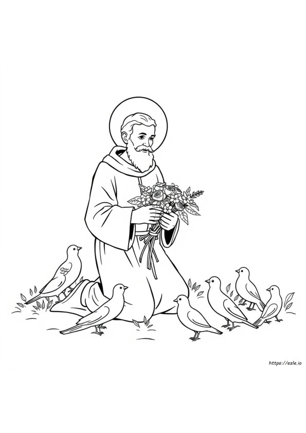 Kolorowanka Ze Świętym Franciszkiem
