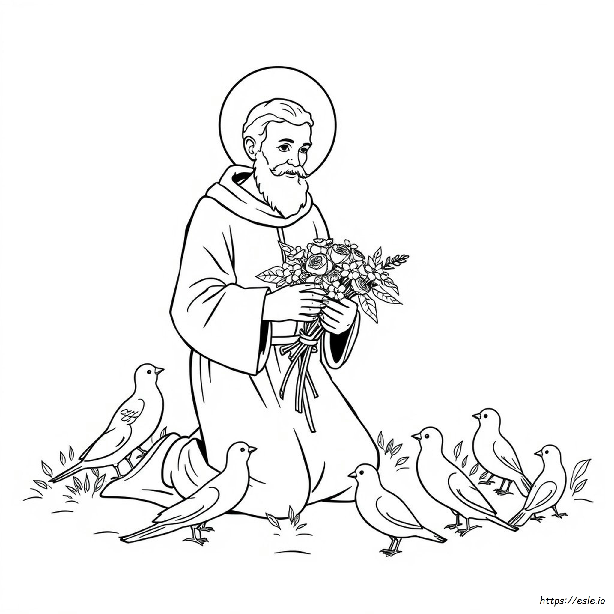 Sint Franciscus Kleurplaat kleurplaat