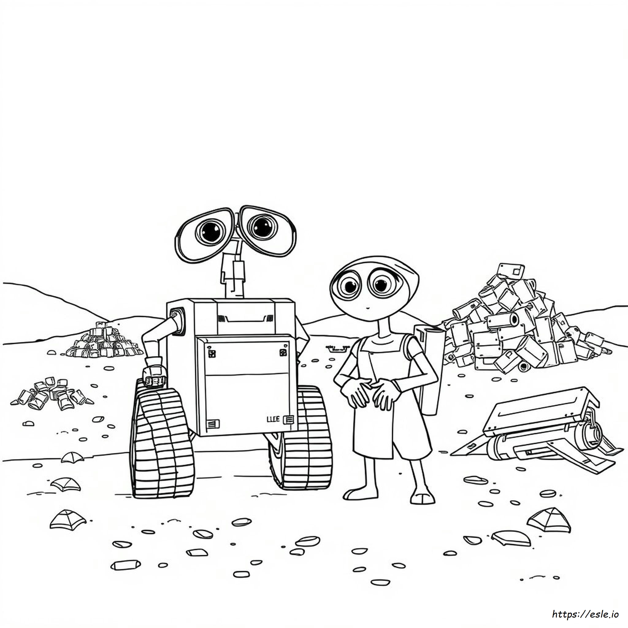 Walle Ed Eve Pagine Da Colorare