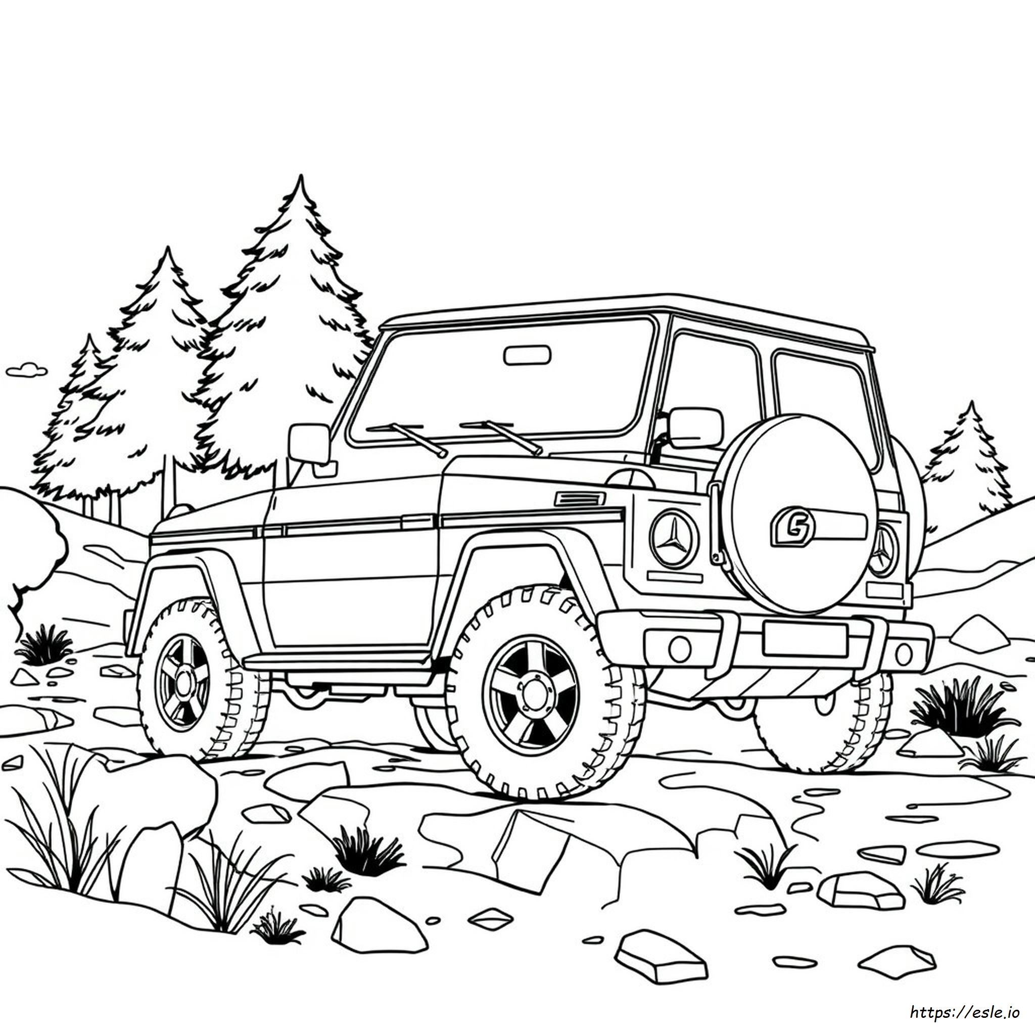 Mercedes G Klasse Kleurplaat kleurplaat
