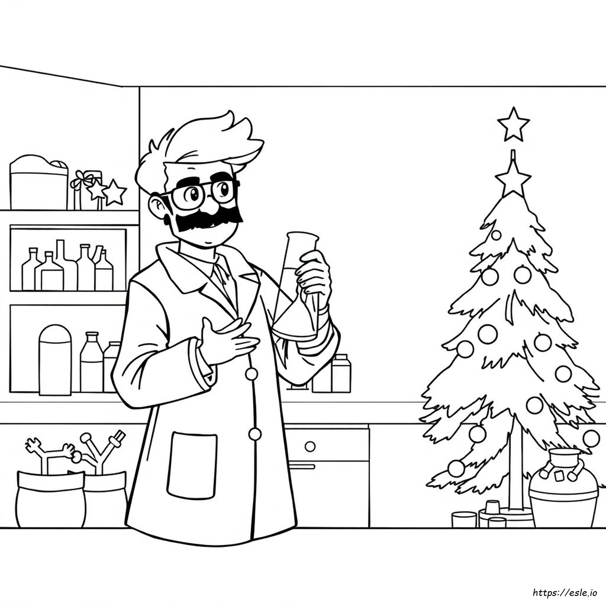 Science Christmas Coloring Pages