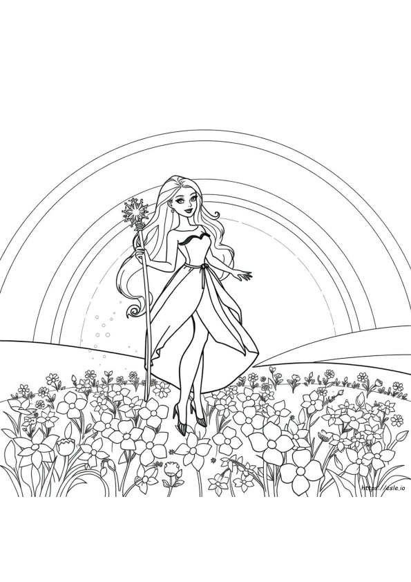 Barbie Fairytopia Regenbogenmagie Ausmalbilder