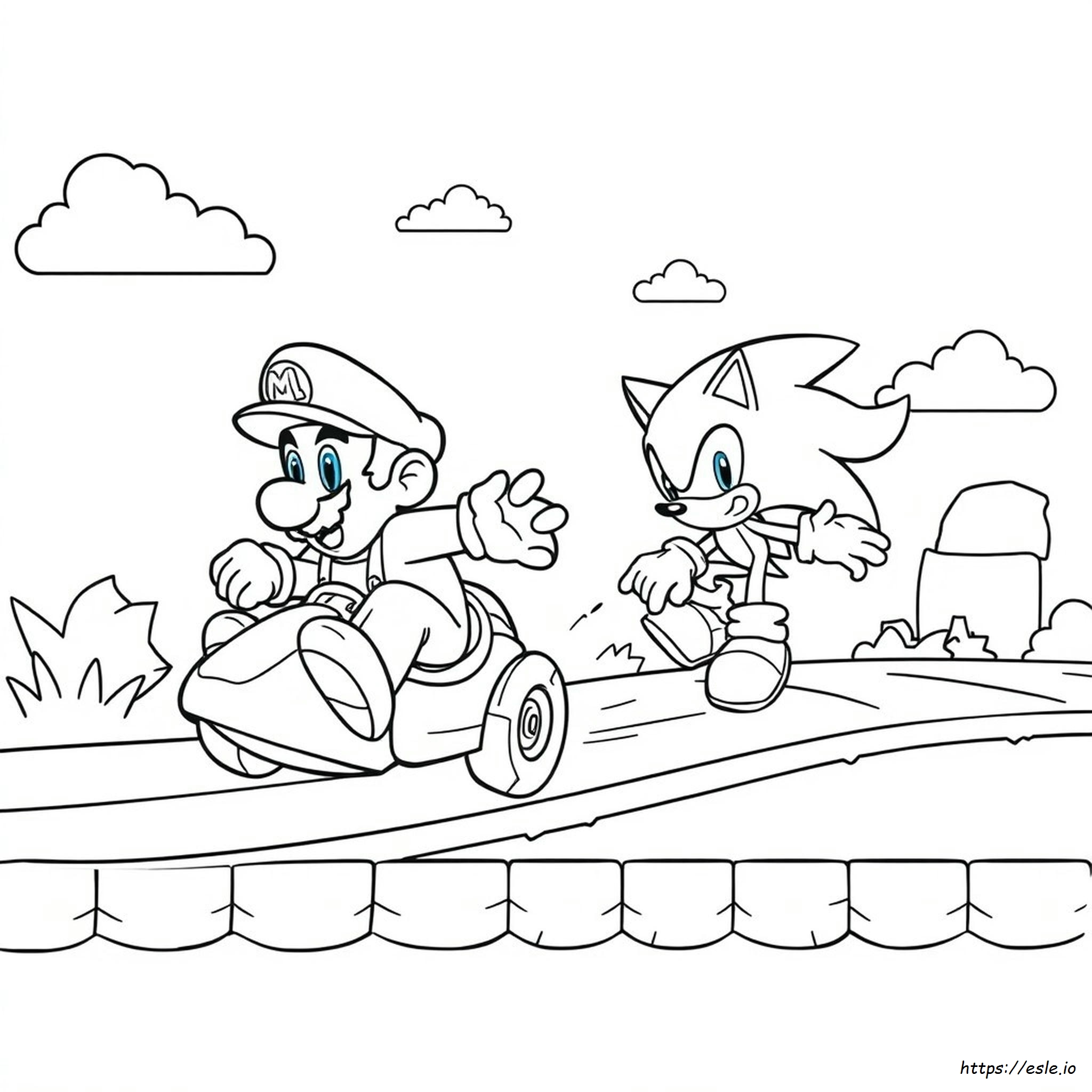 Kolorowanki Mario I Sonic