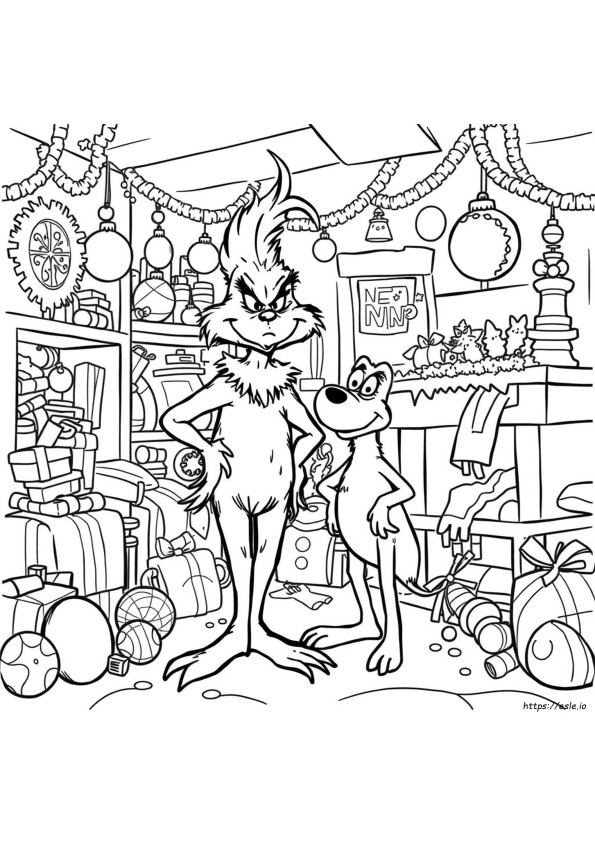 The Grinch Characters Coloring Pages