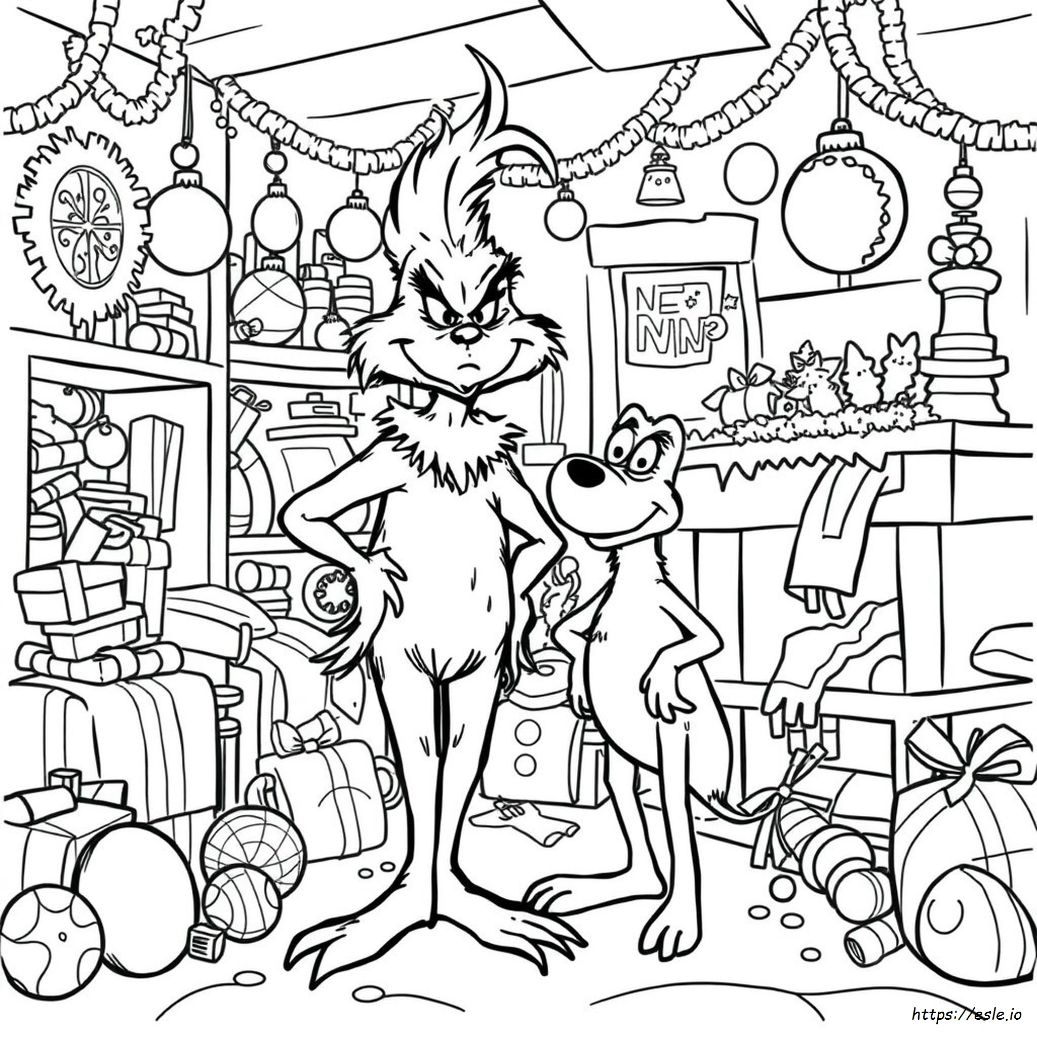 The Grinch Characters Coloring Pages